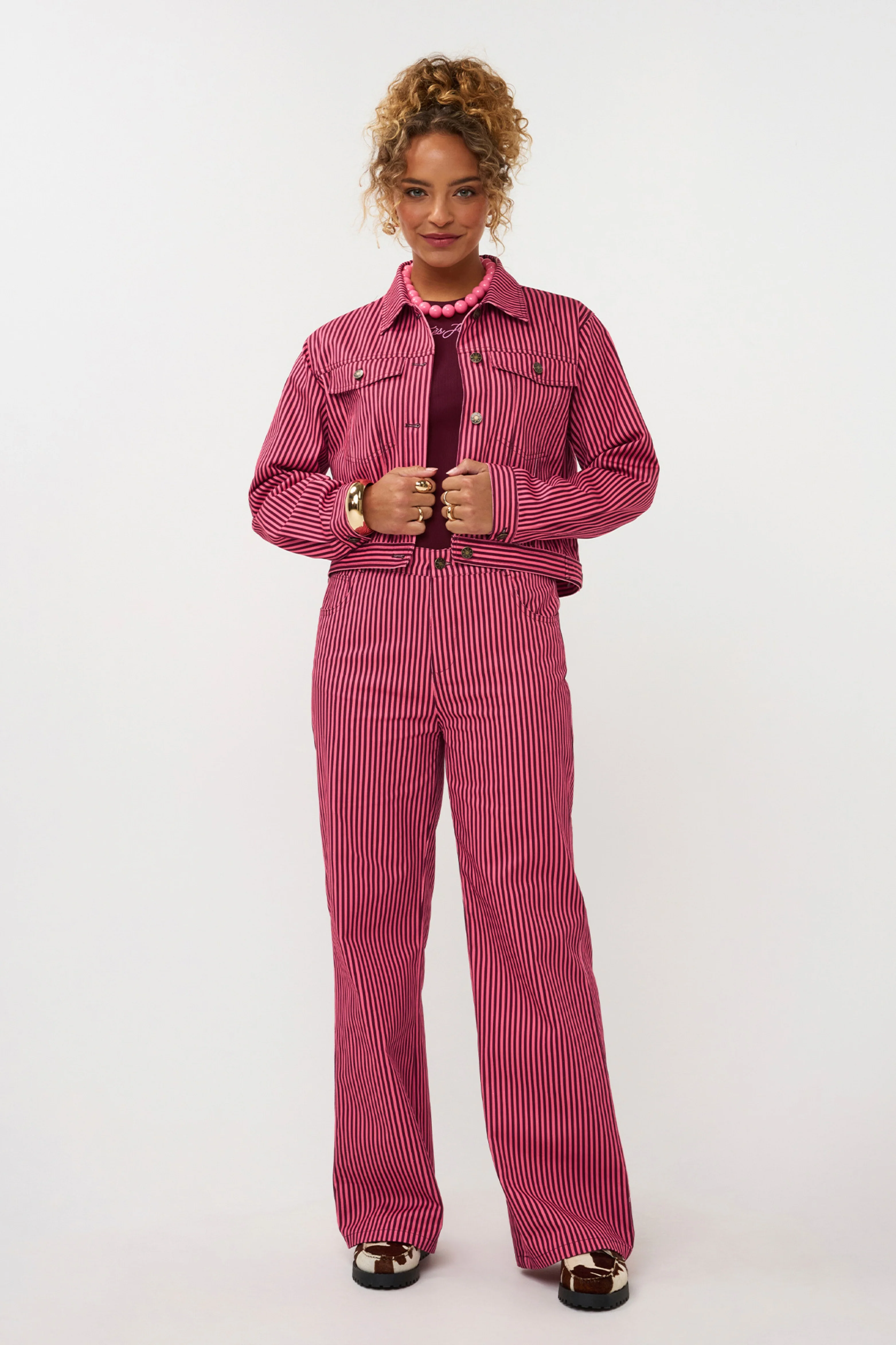 Jacket Kalina Coral Pink Burgundy - Image 6