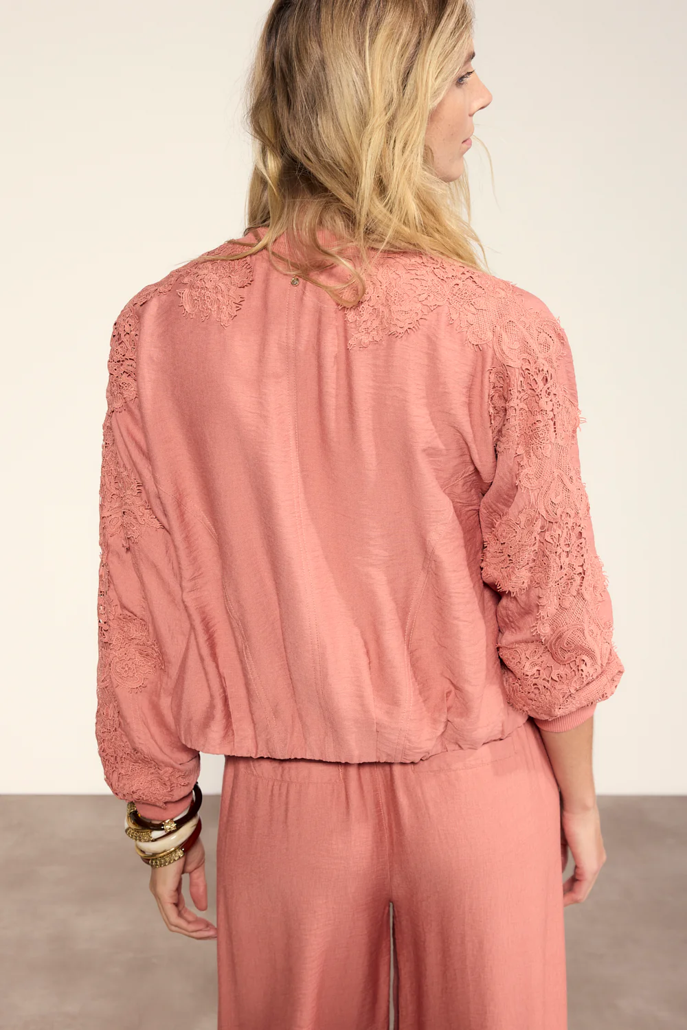 Jacket Lace Detailed Dusty Rose C04-20-801 3 - Image 4