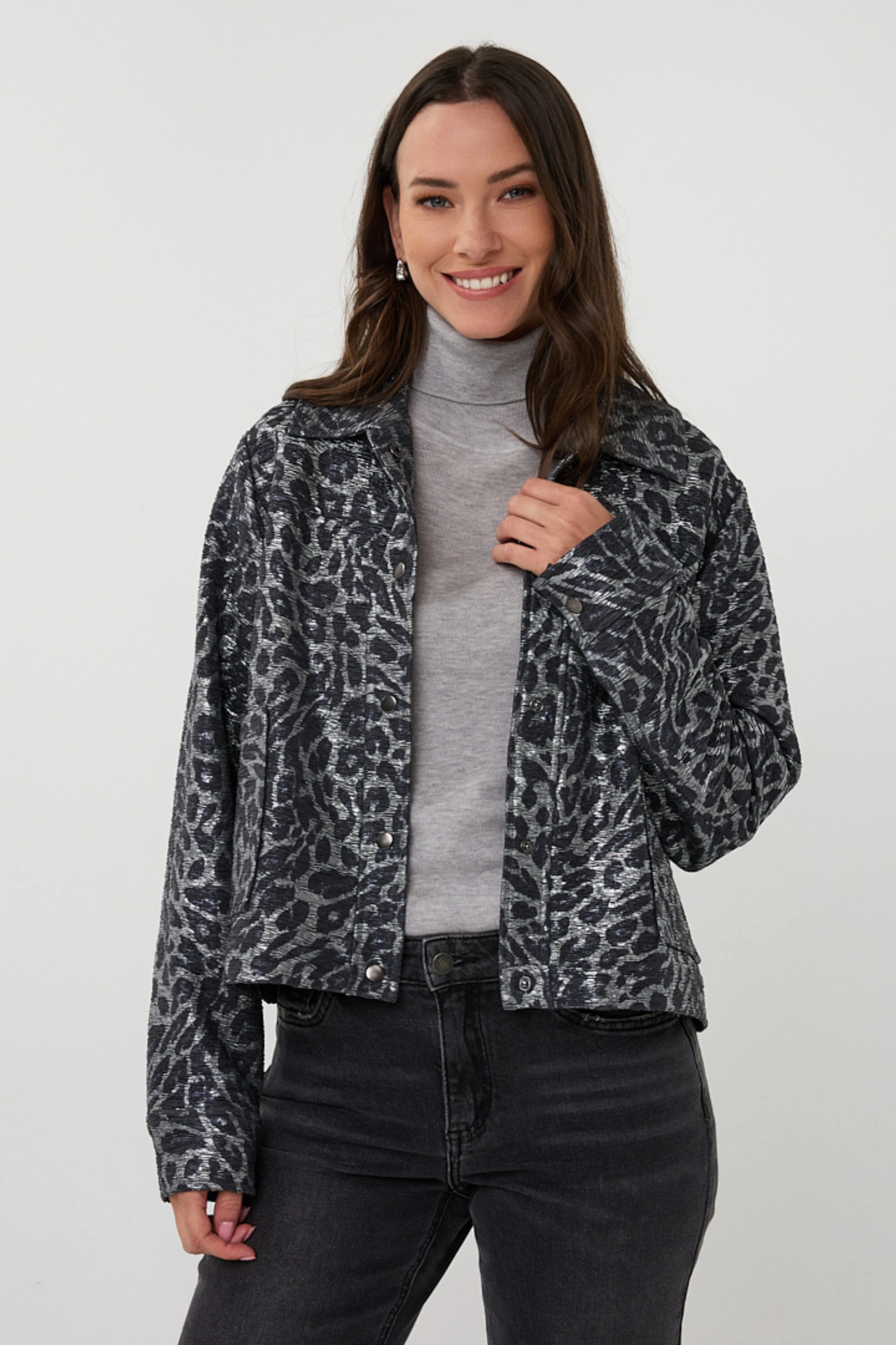 Jacket Leopard Anthracite F25.19513 - Image 2