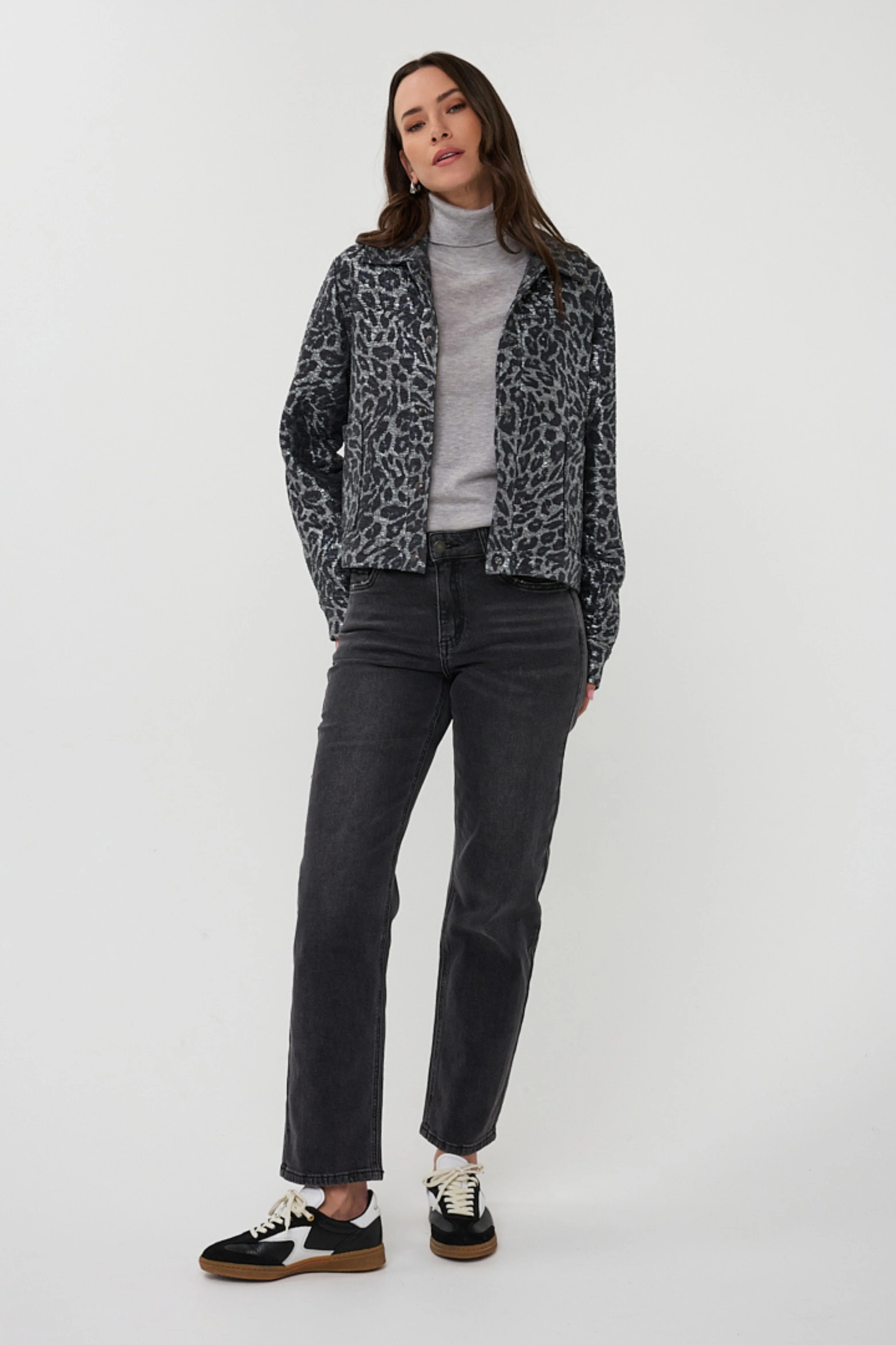 Jacket Leopard Anthracite F25.19513 - Image 5