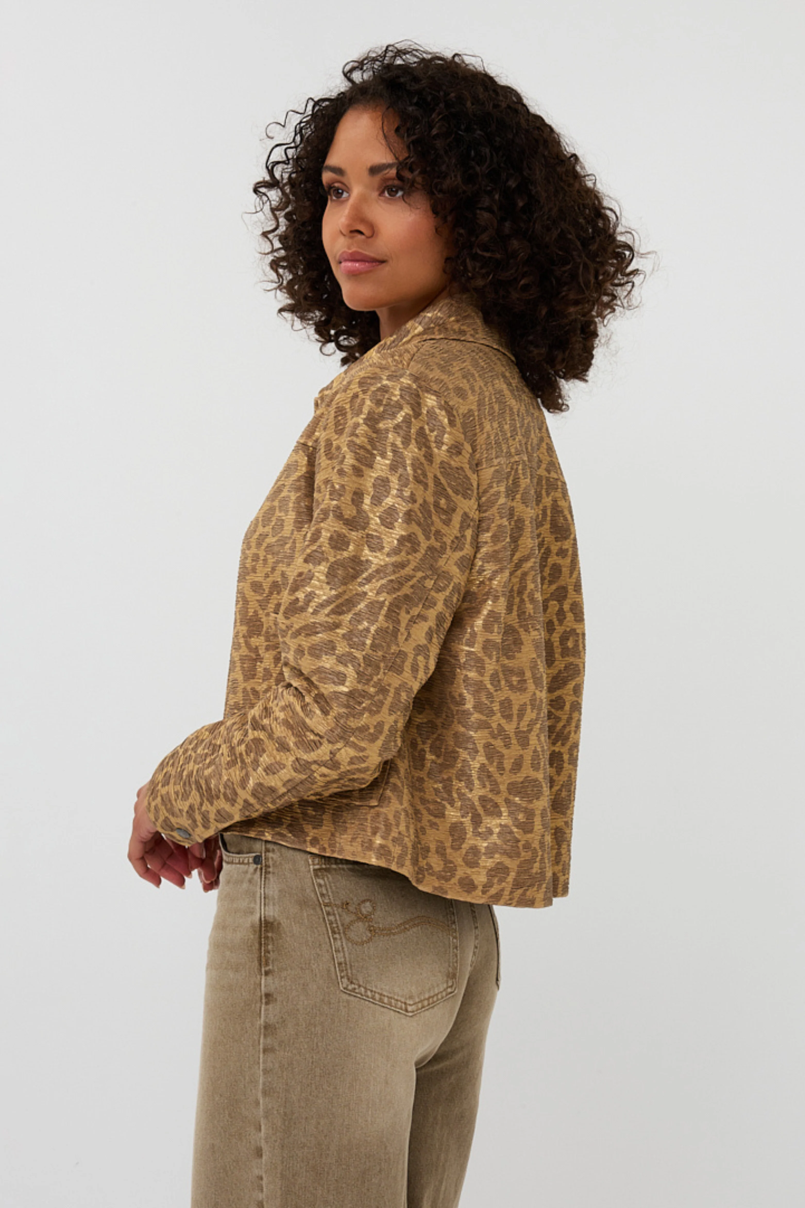 Jacket Leopard Golden Olive F25.19513 - Image 3