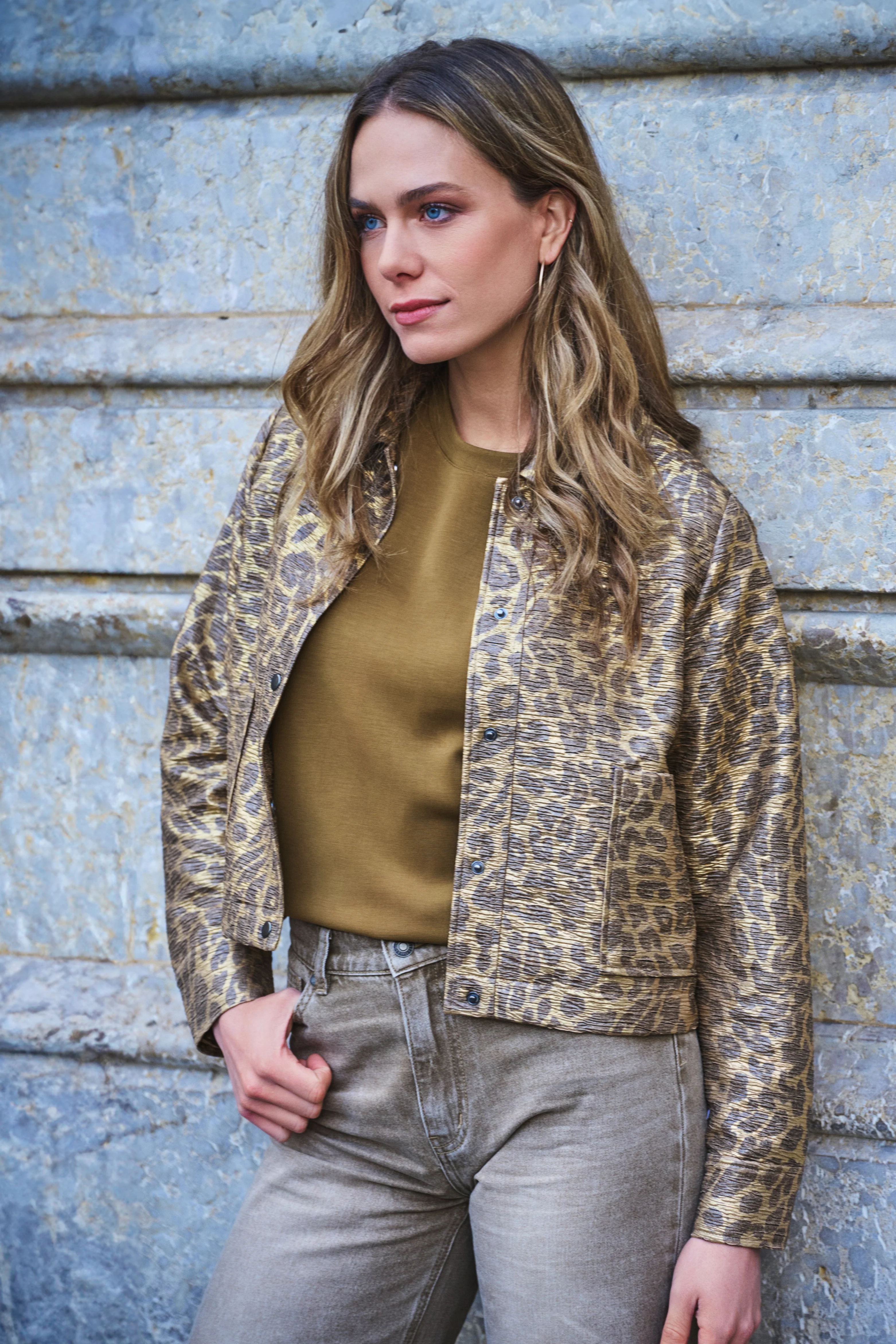Jacket Leopard Golden Olive F25.19513 - Image 4