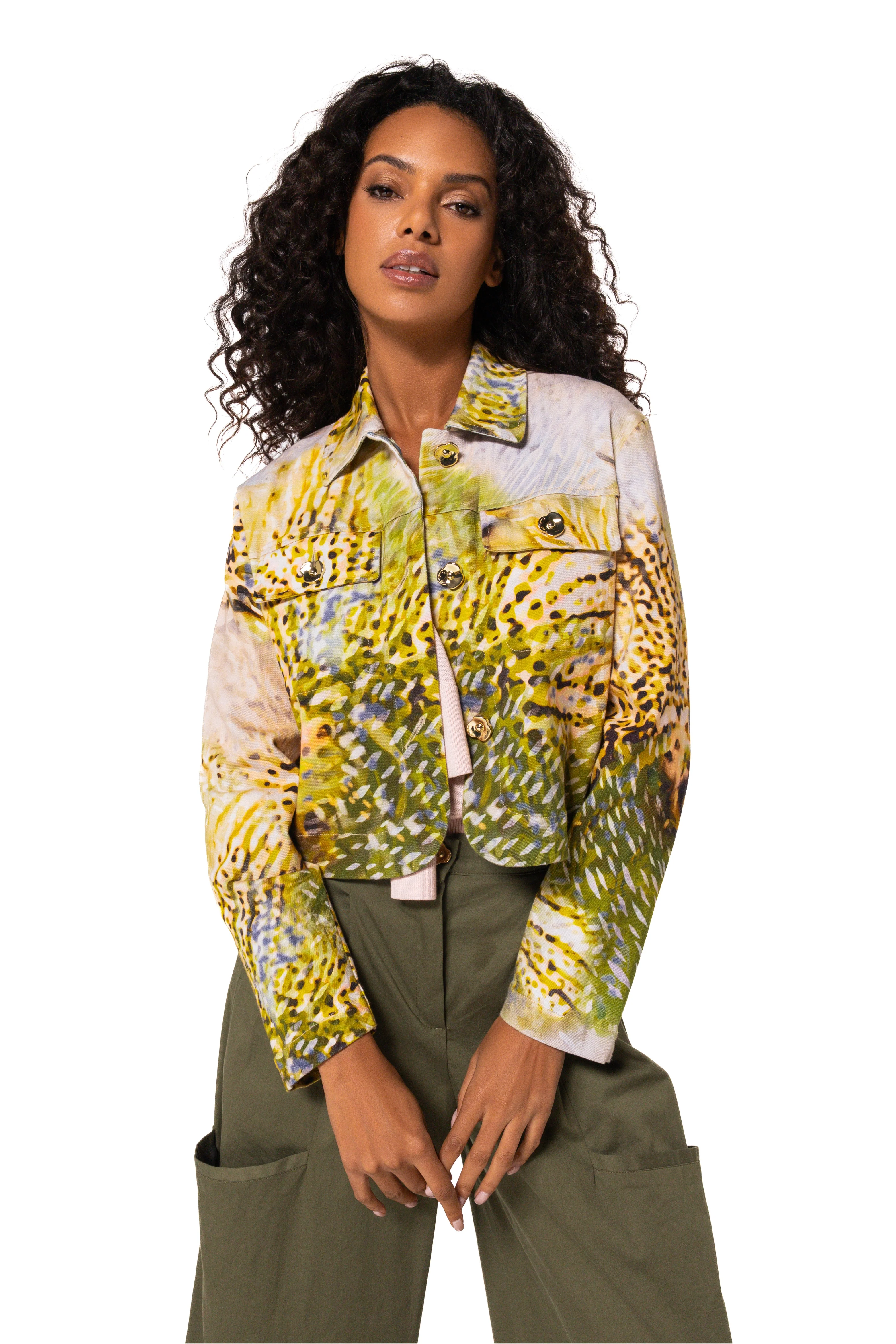 Jacket Safari Print Multi Color 1847-69 - Image 3