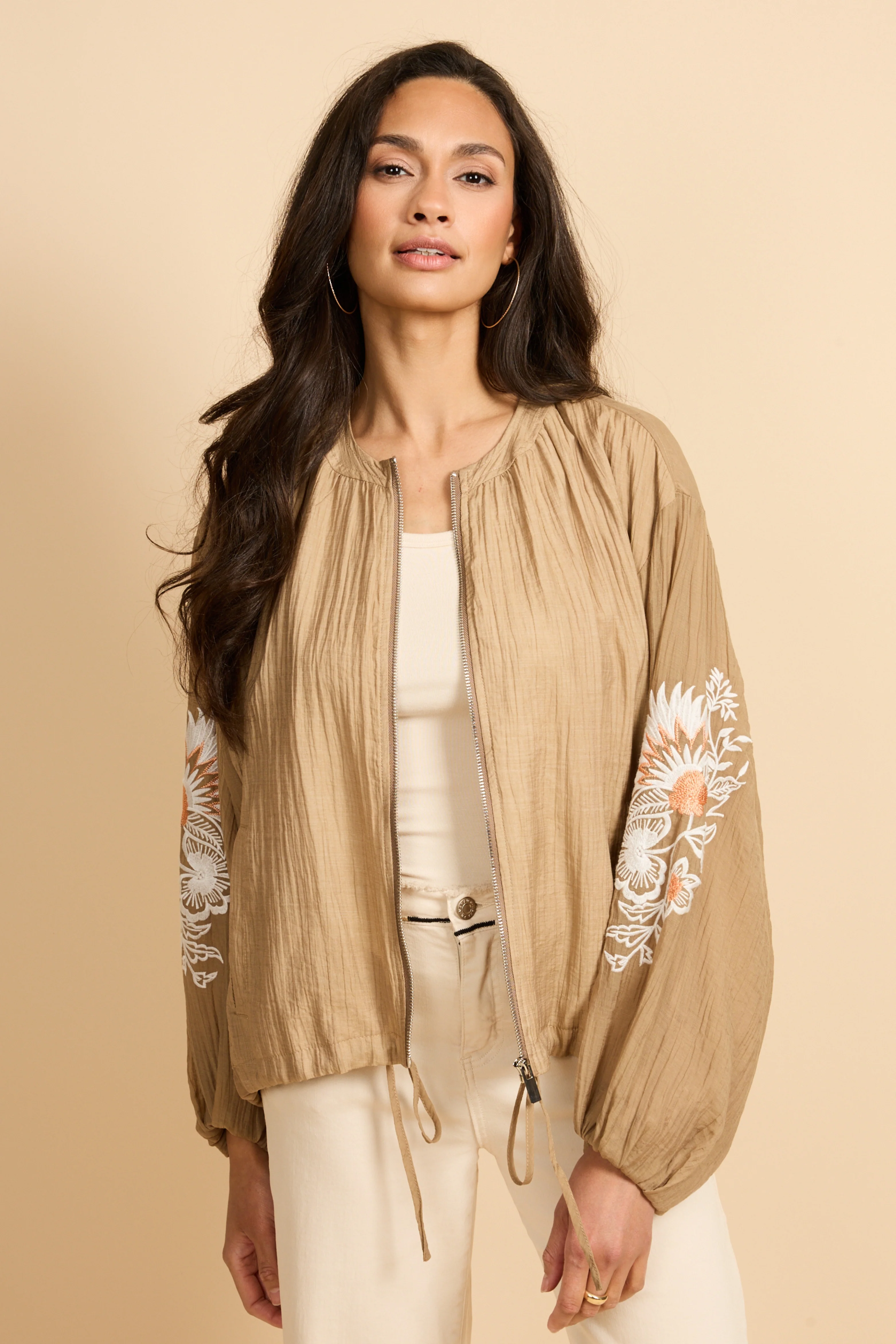 Jacket Zaira Kint Camel - Image 3