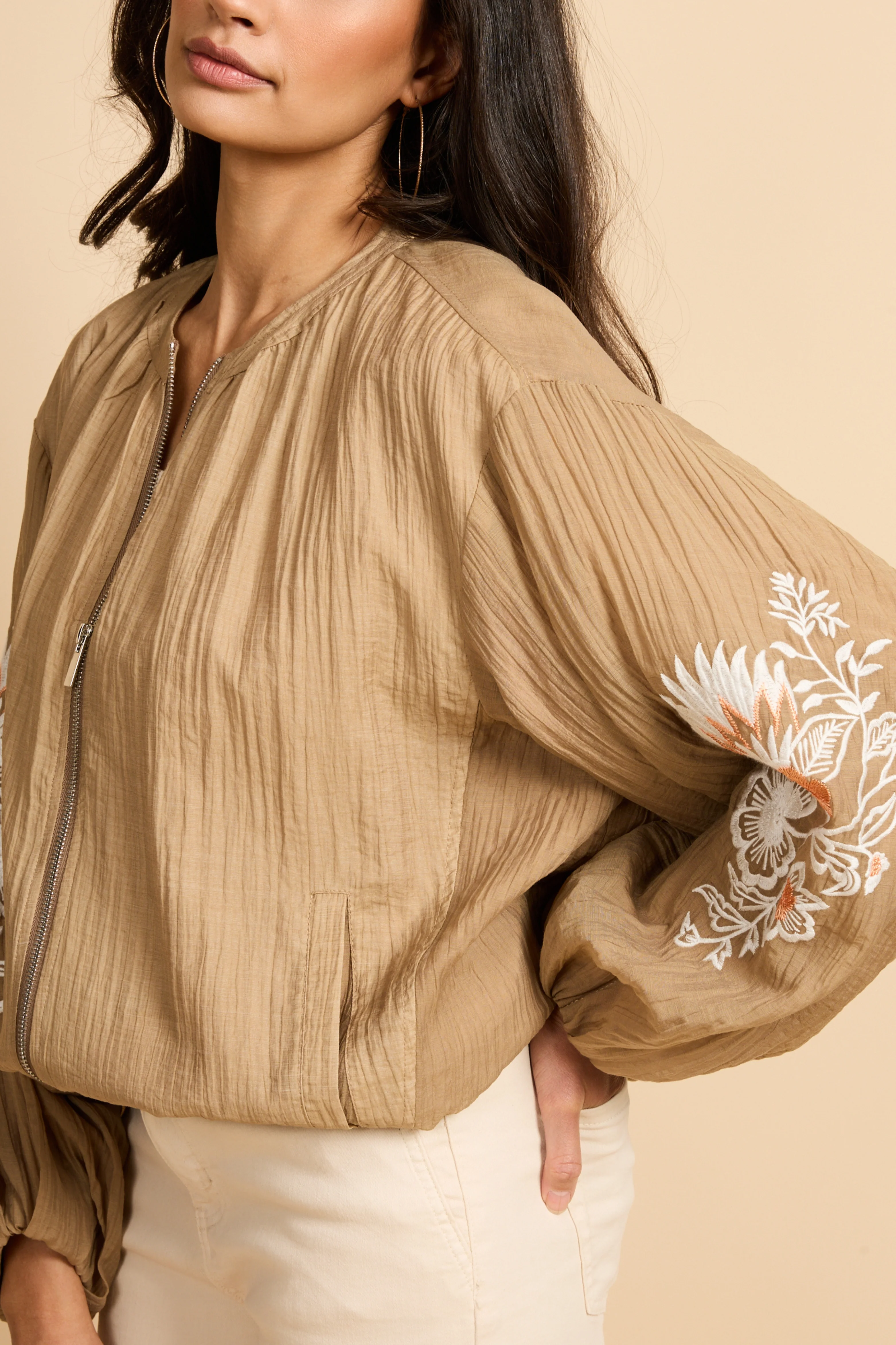 Jacket Zaira Kint Camel - Image 4