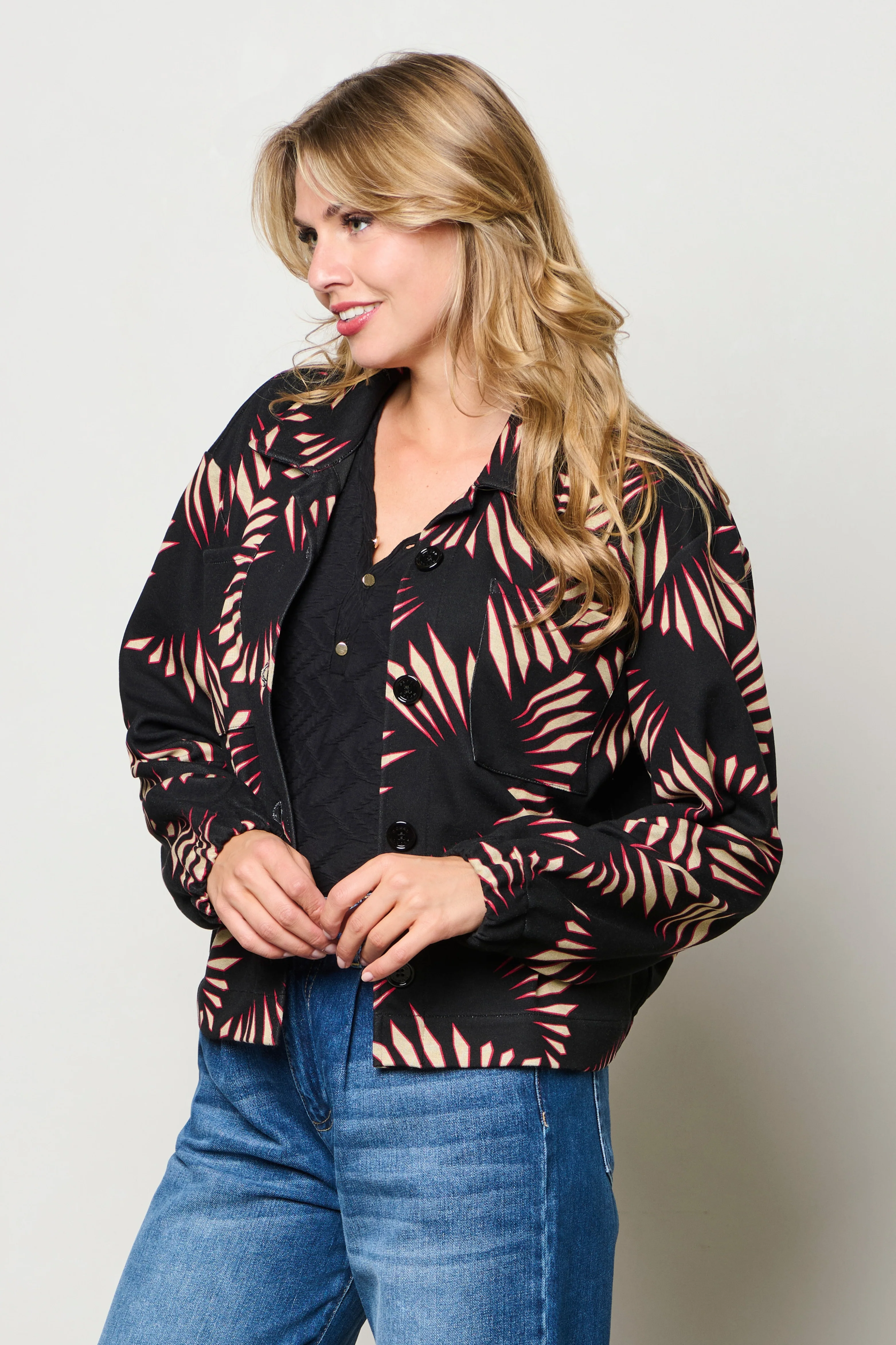 Jacket Ziga Graphic Black Multi JA144 - Image 2