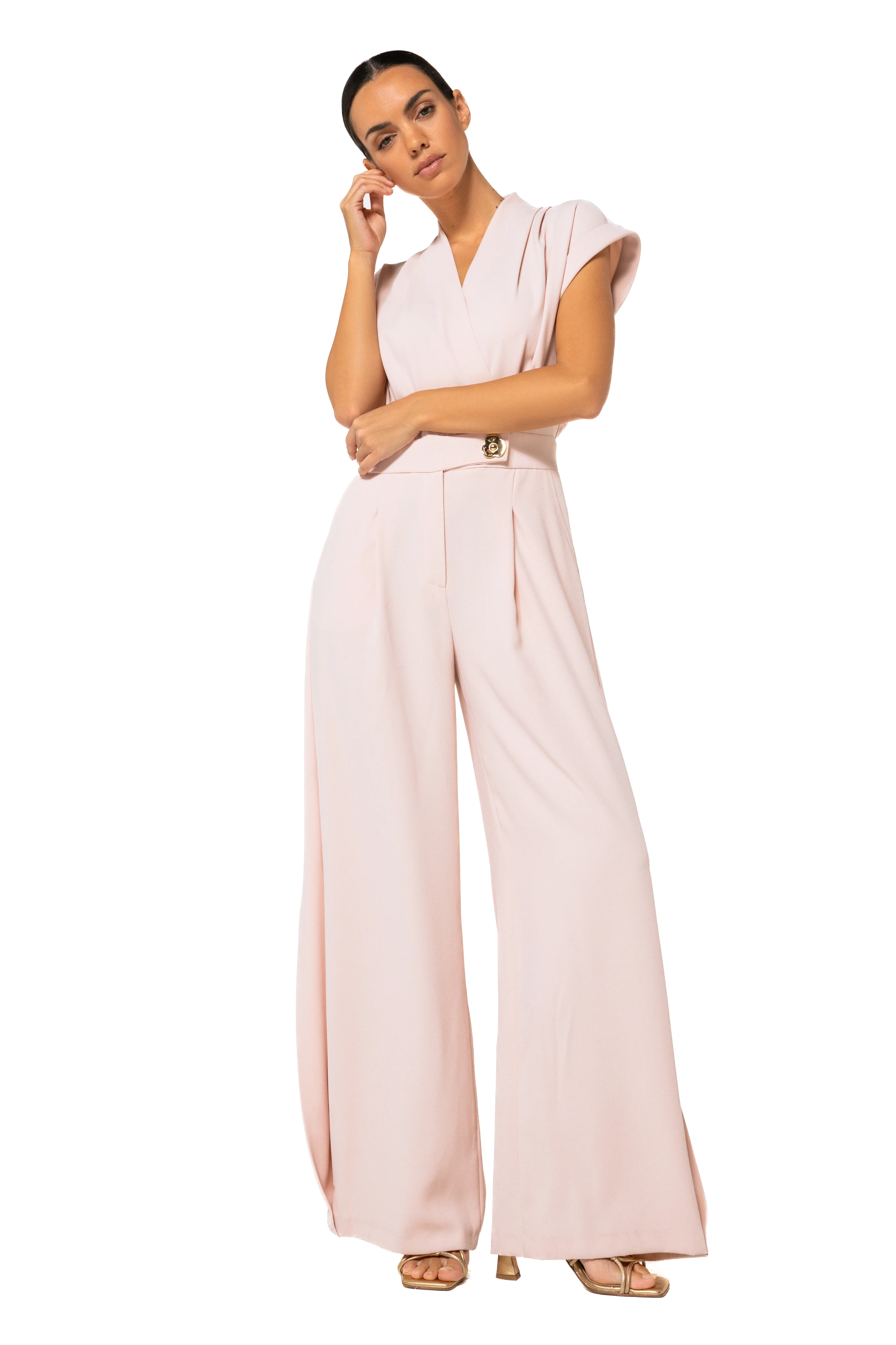 Jumpsuit Plooidetail Nude 1505-74 - Image 3