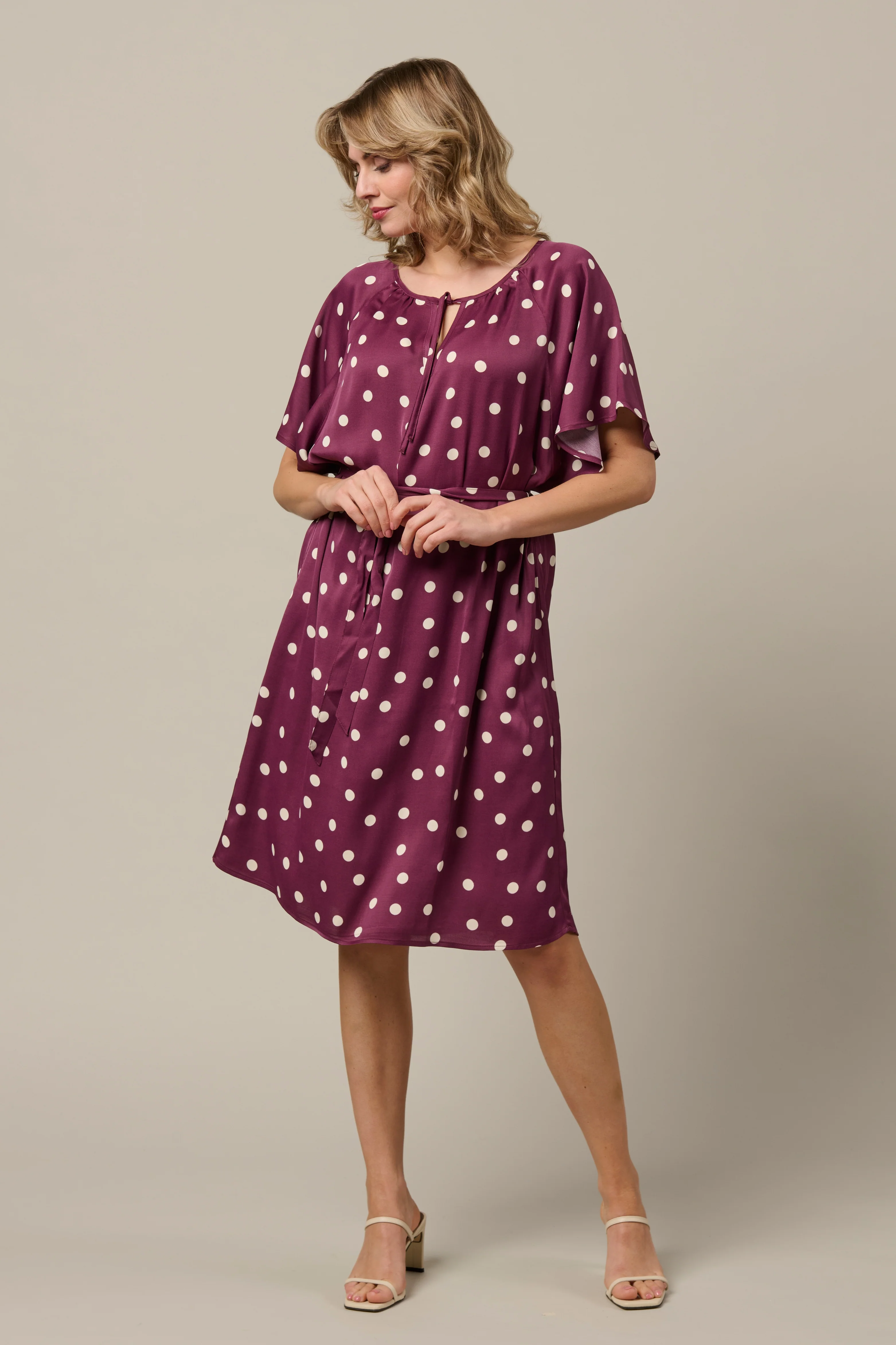 Jurk Axelle Dot Plum Multi DR304 - Image 3