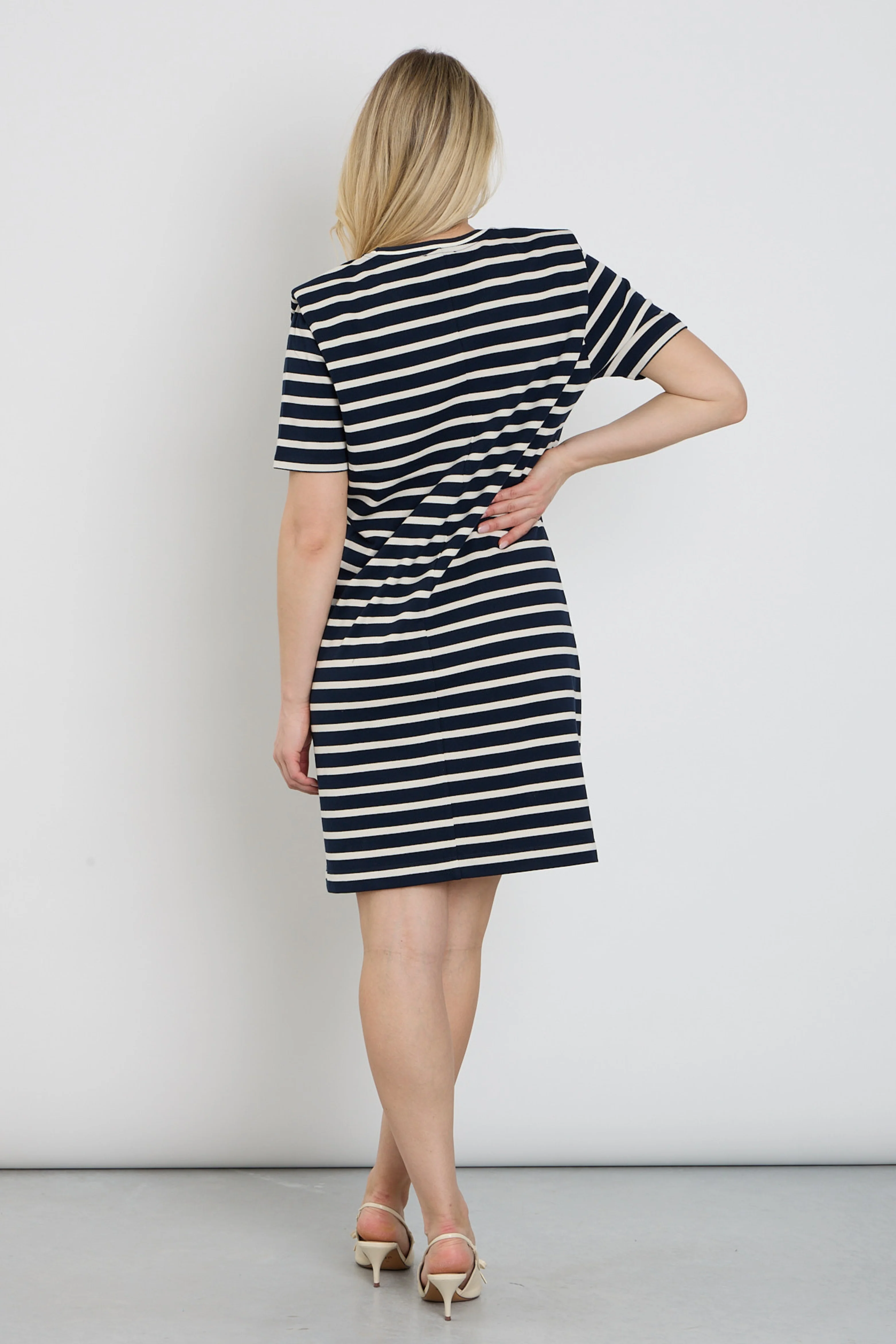 Jurk Gestreept Navy C753L - Image 4