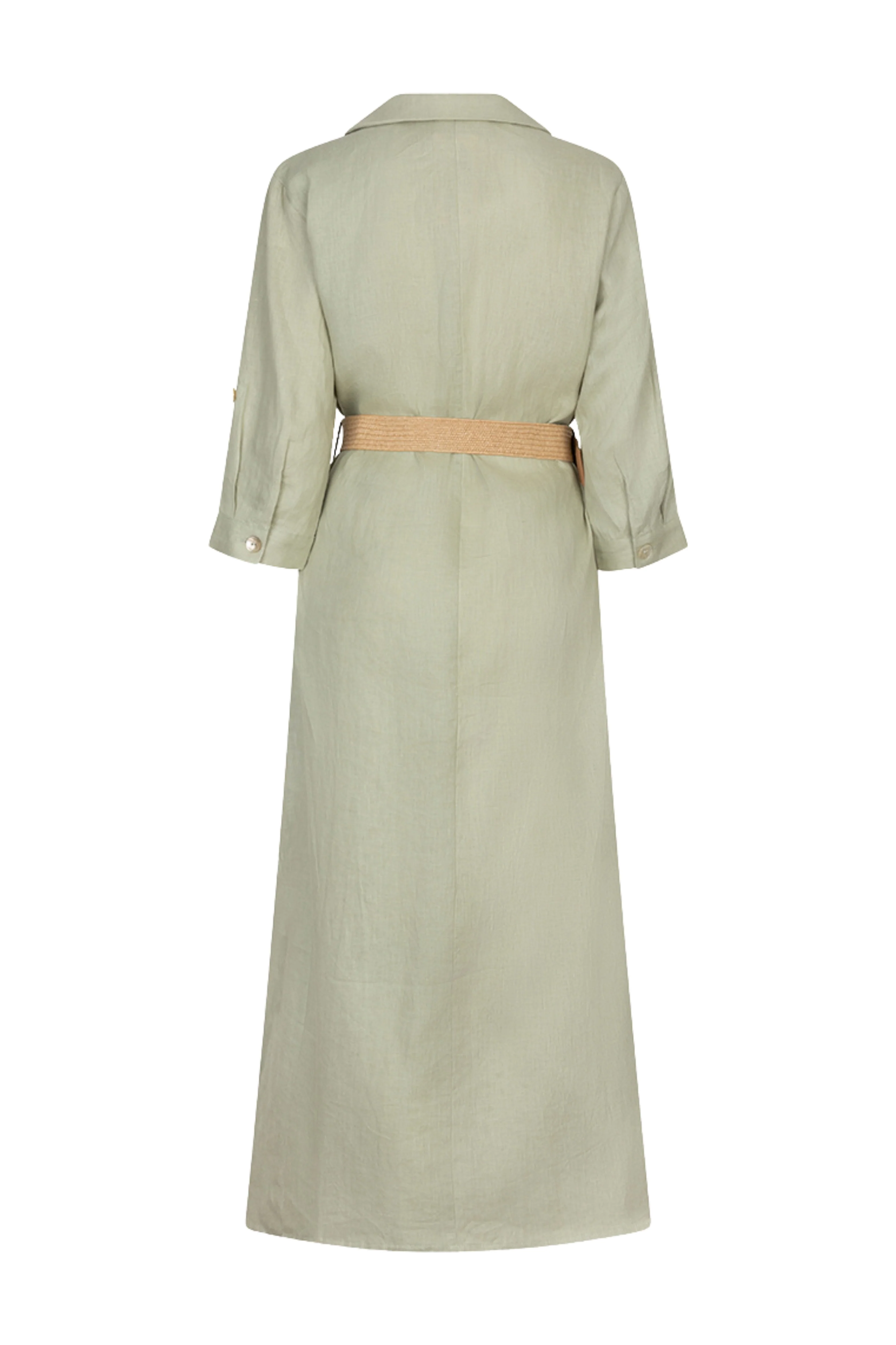 Jurk Maxi Belt Linen Soft Green HS26.28228 - Image 4