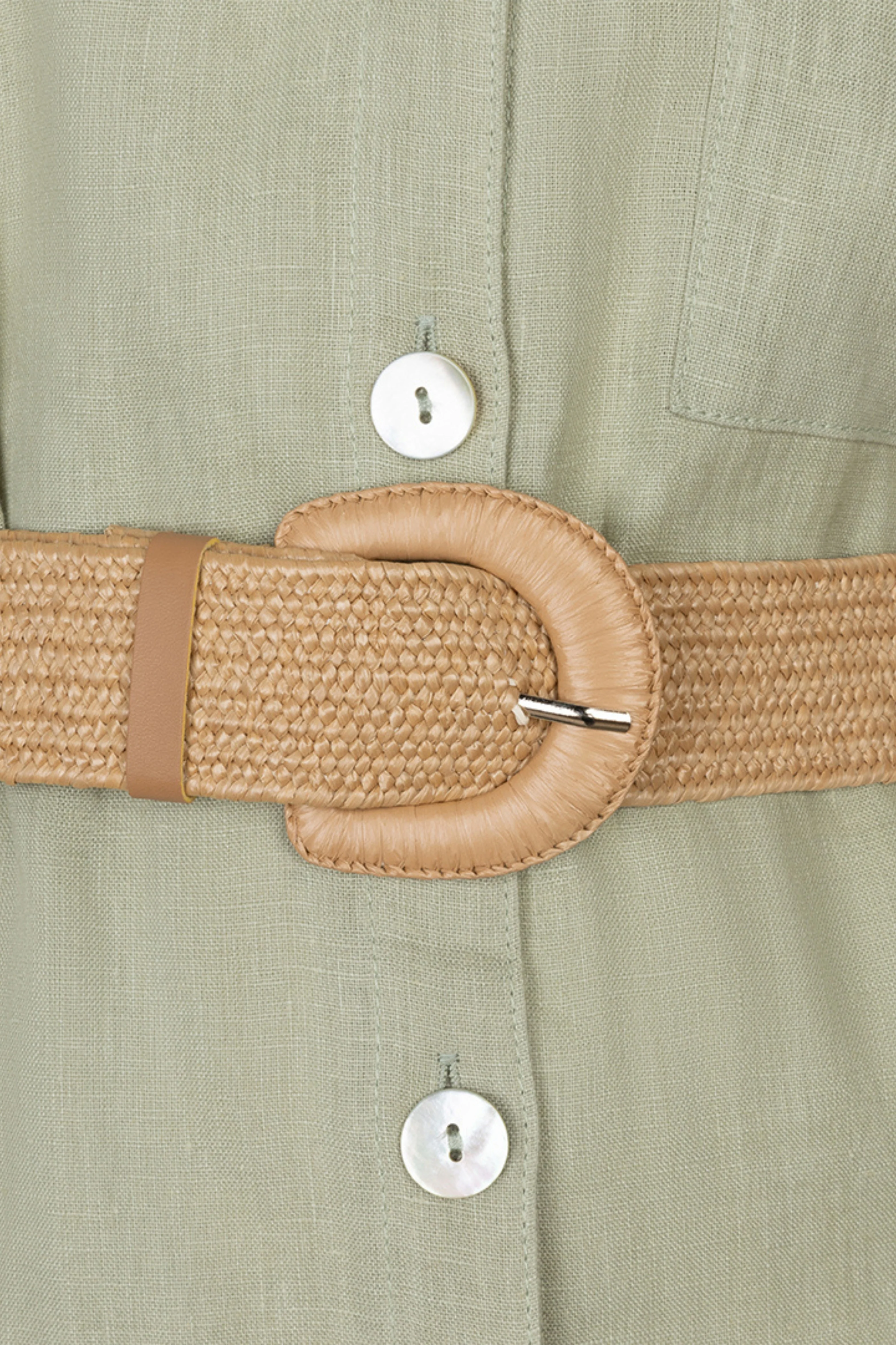 Jurk Maxi Belt Linen Soft Green HS26.28228 - Image 9