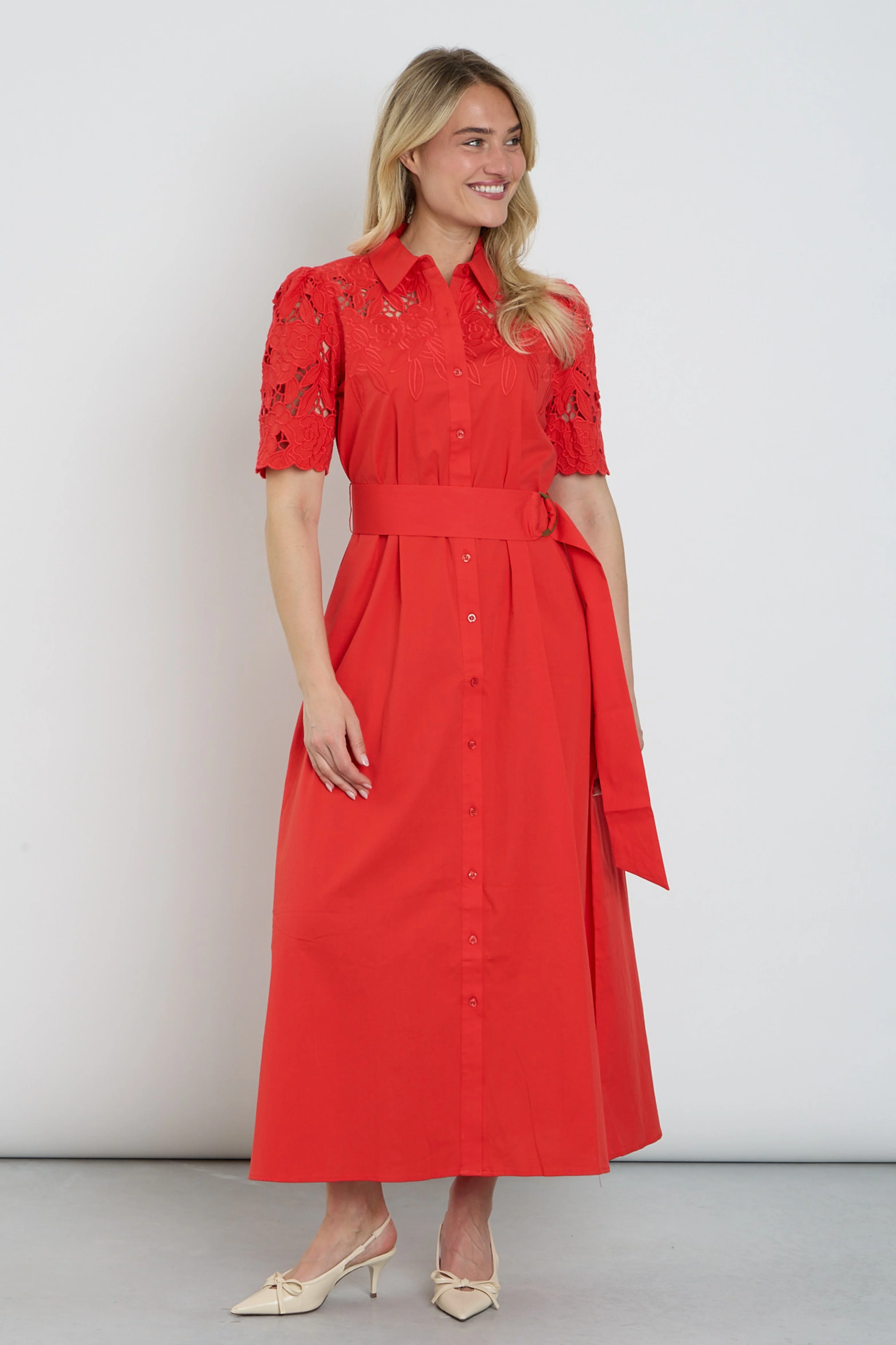 Jurk Maxi Met Design & Borduursel Tomato C734L