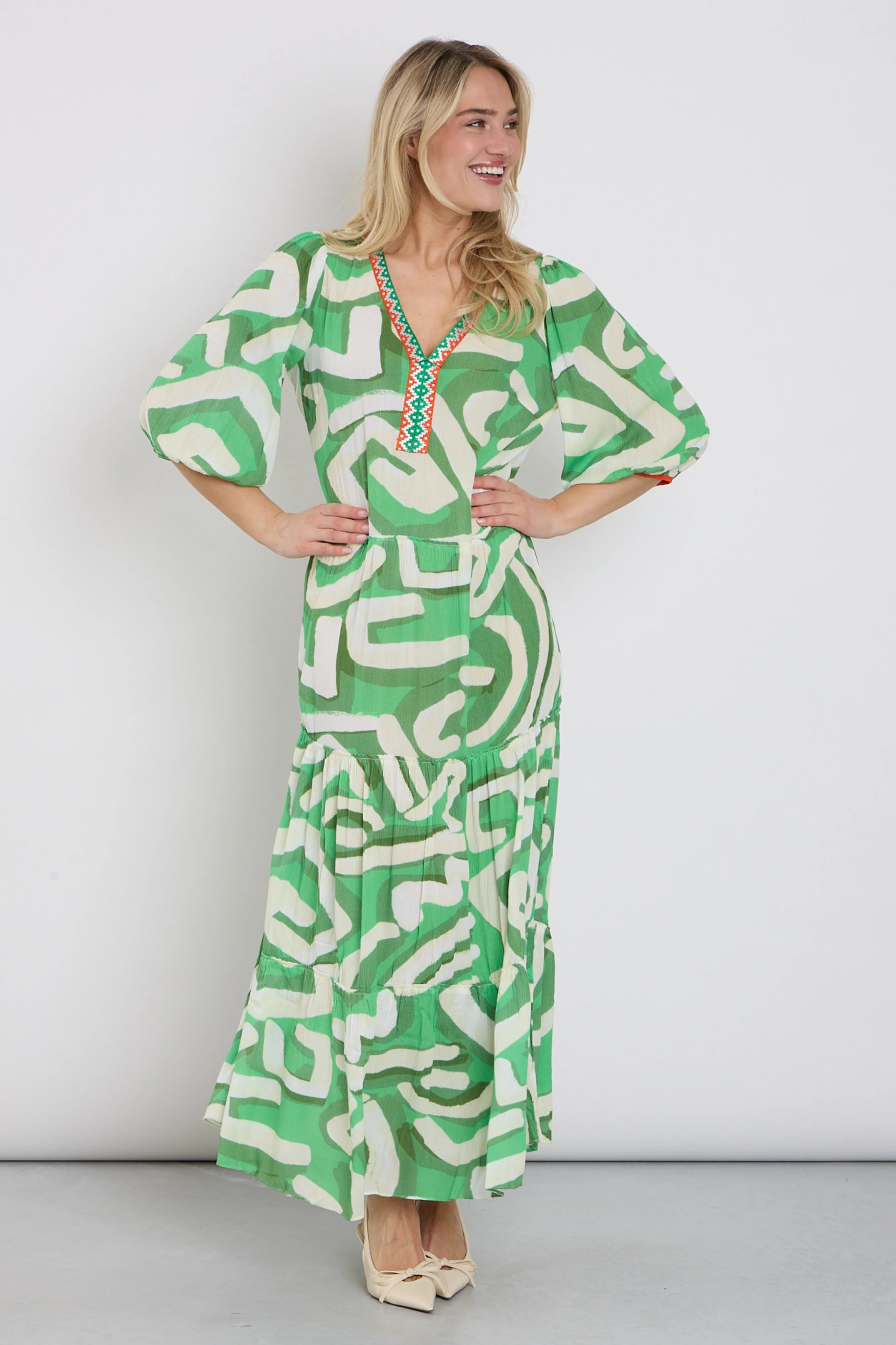 Jurk Maxi Met Design C155-P110