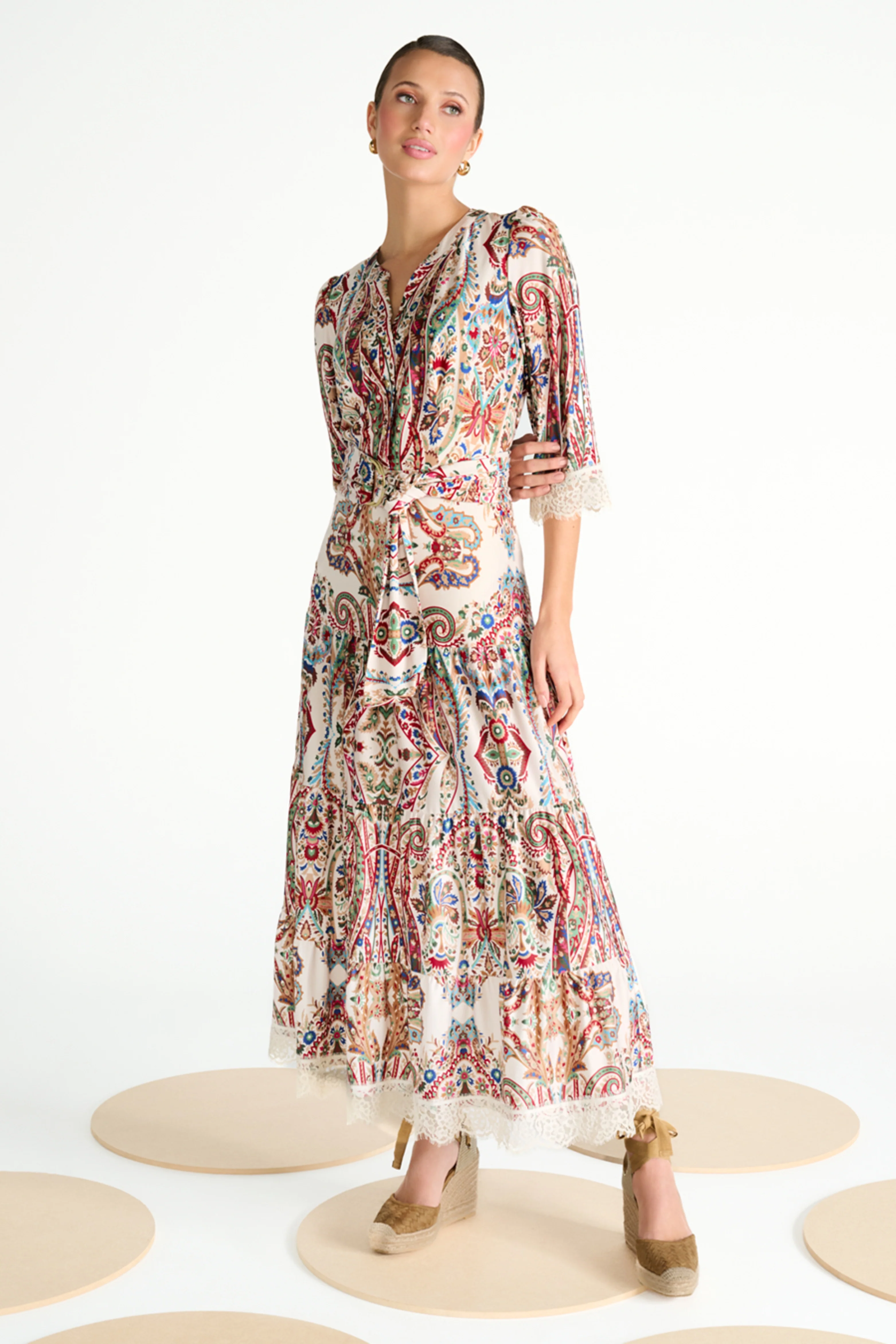 Jurk Maxi Met Design & Kant C301-P095
