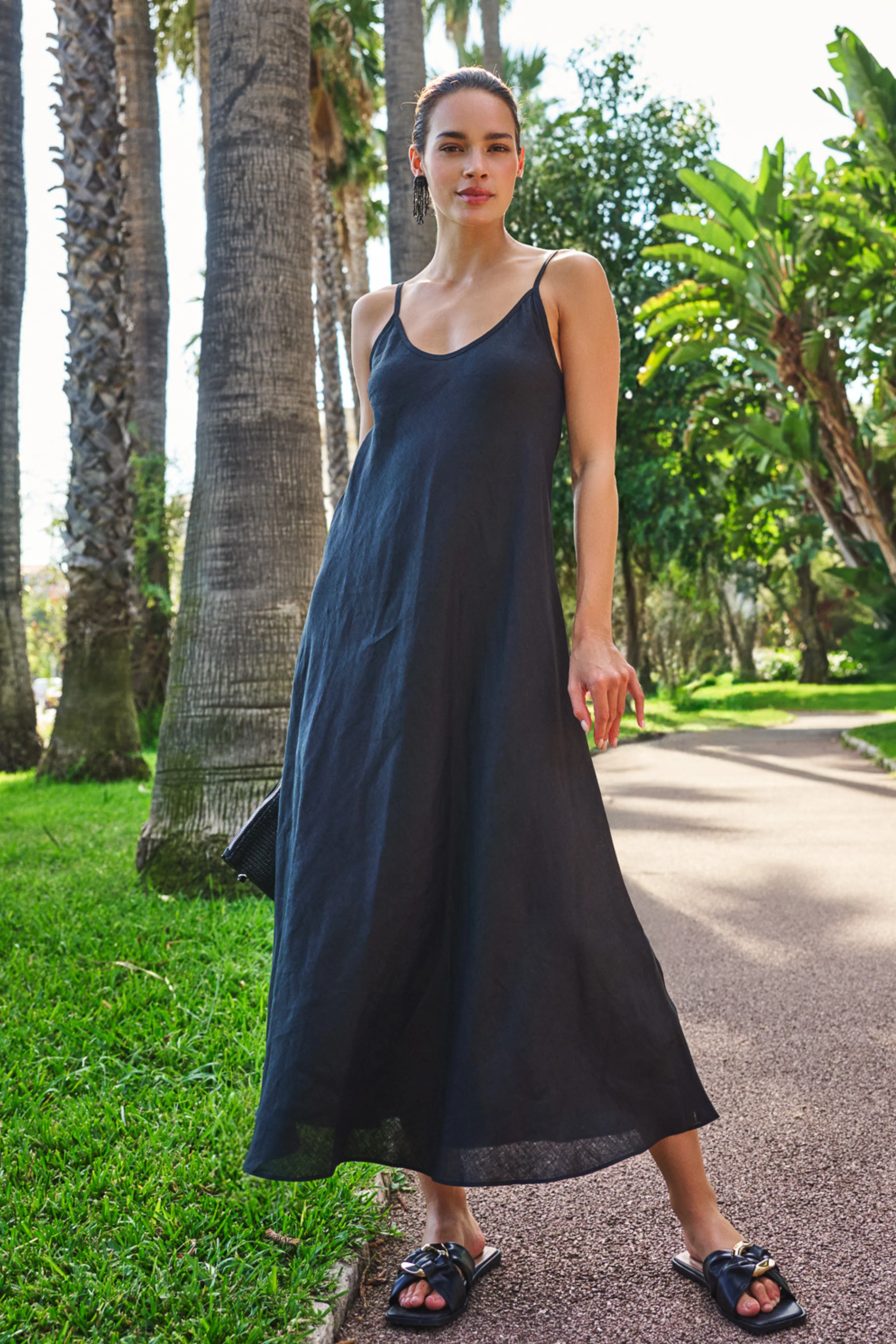 Jurk Maxi Singlet Linen Black HS26.28256 - Image 6