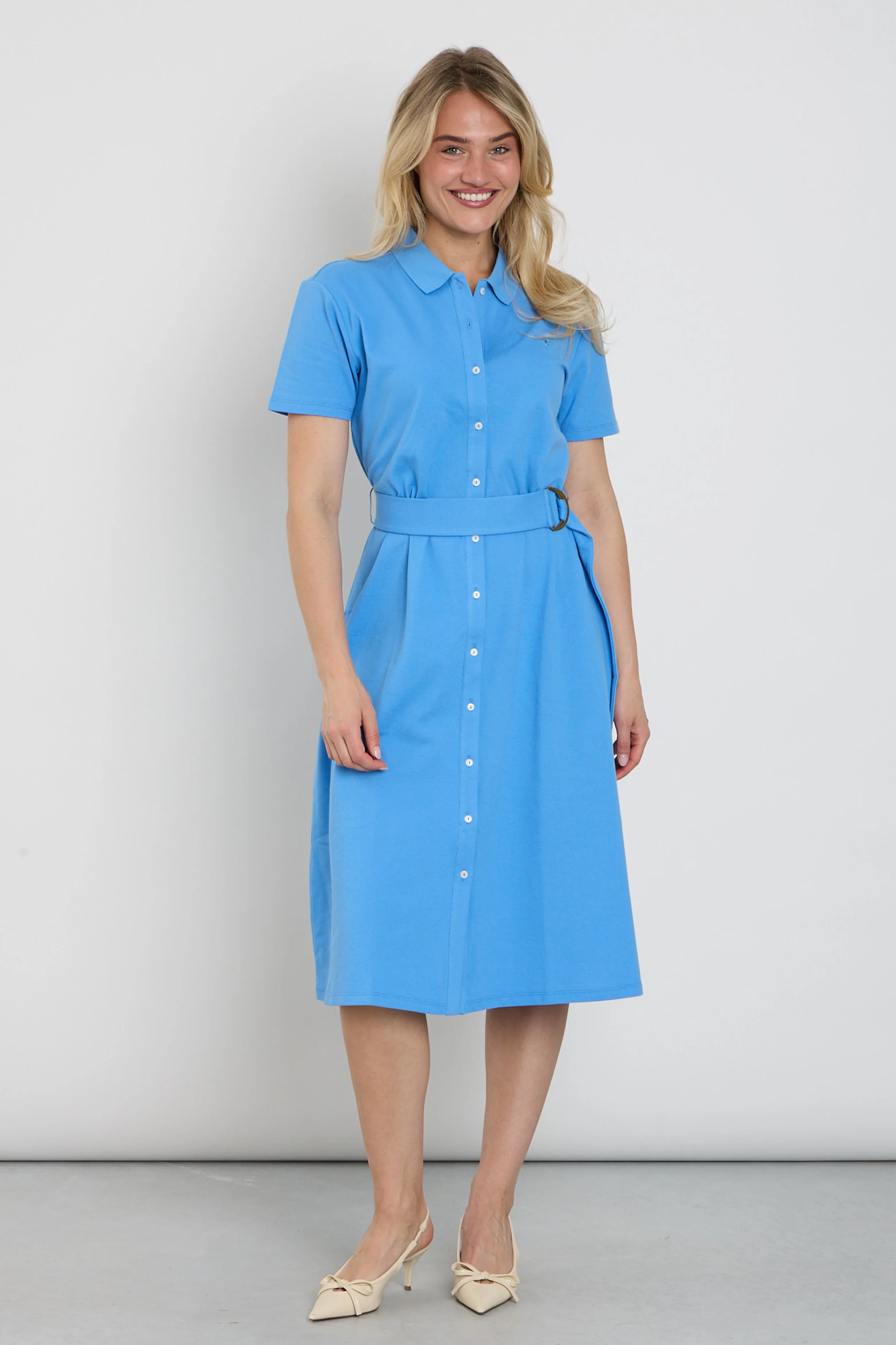 Jurk Midi Polo Met Knoopjes Marina C757L