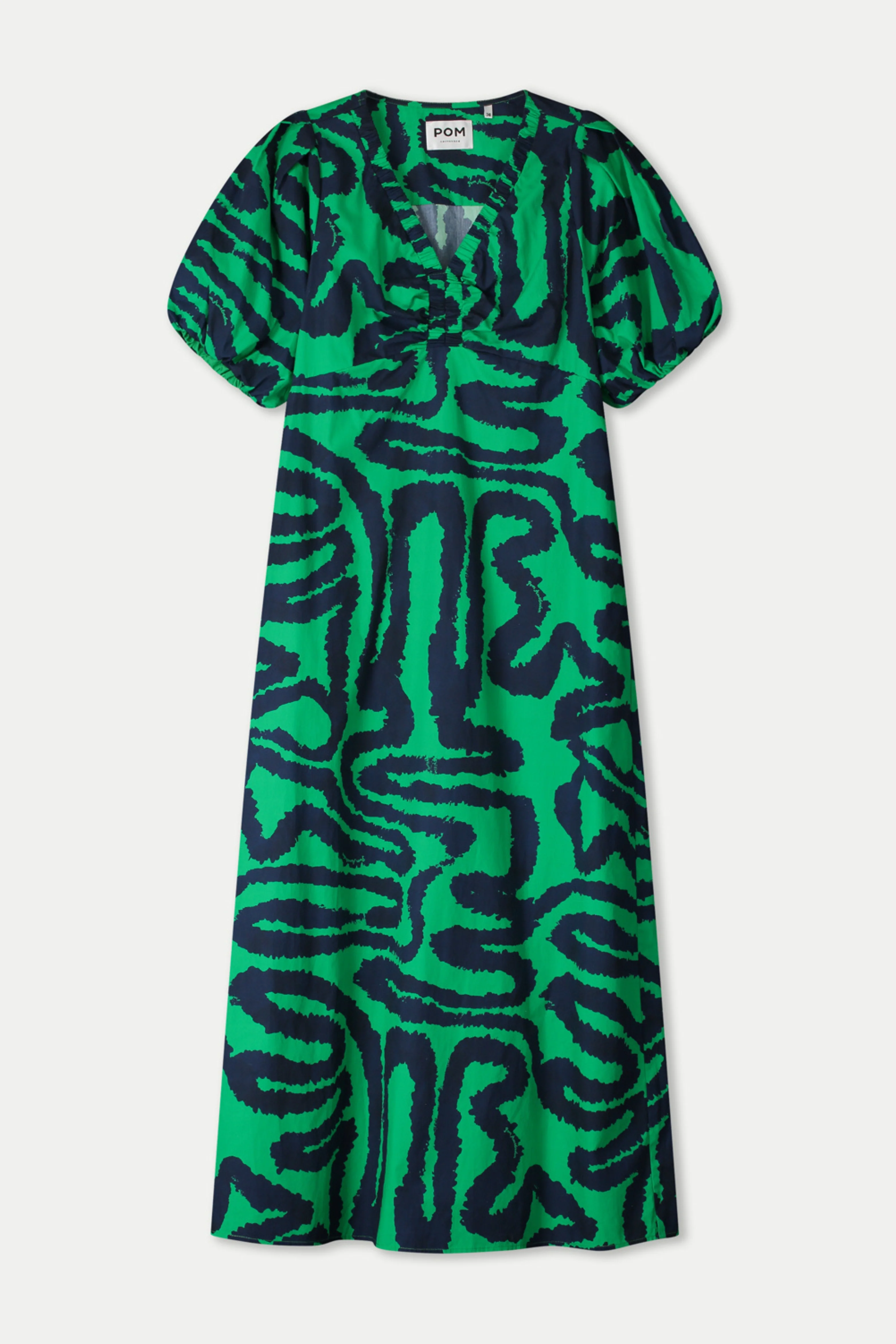 Jurk Poplin Waves Green Multi Colour SP9552 - Image 4