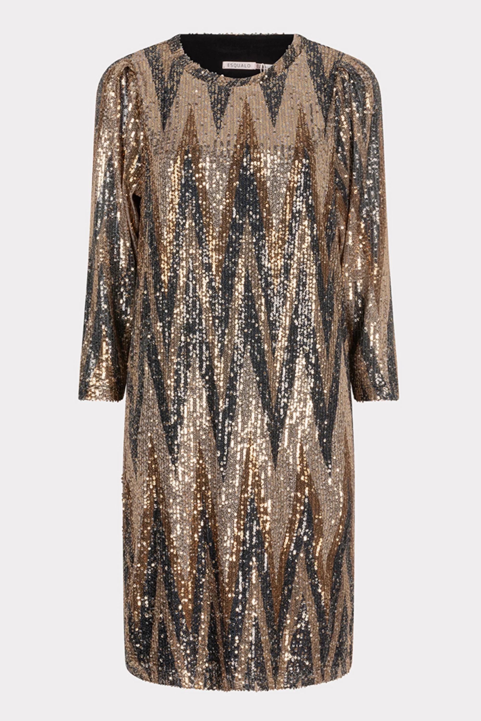 Jurk sequins zigzag print W24.08704 - Image 2