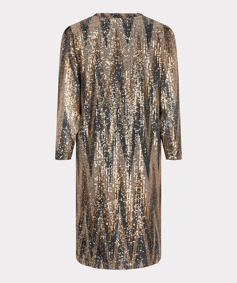 Jurk sequins zigzag print W24.08704 - Image 4