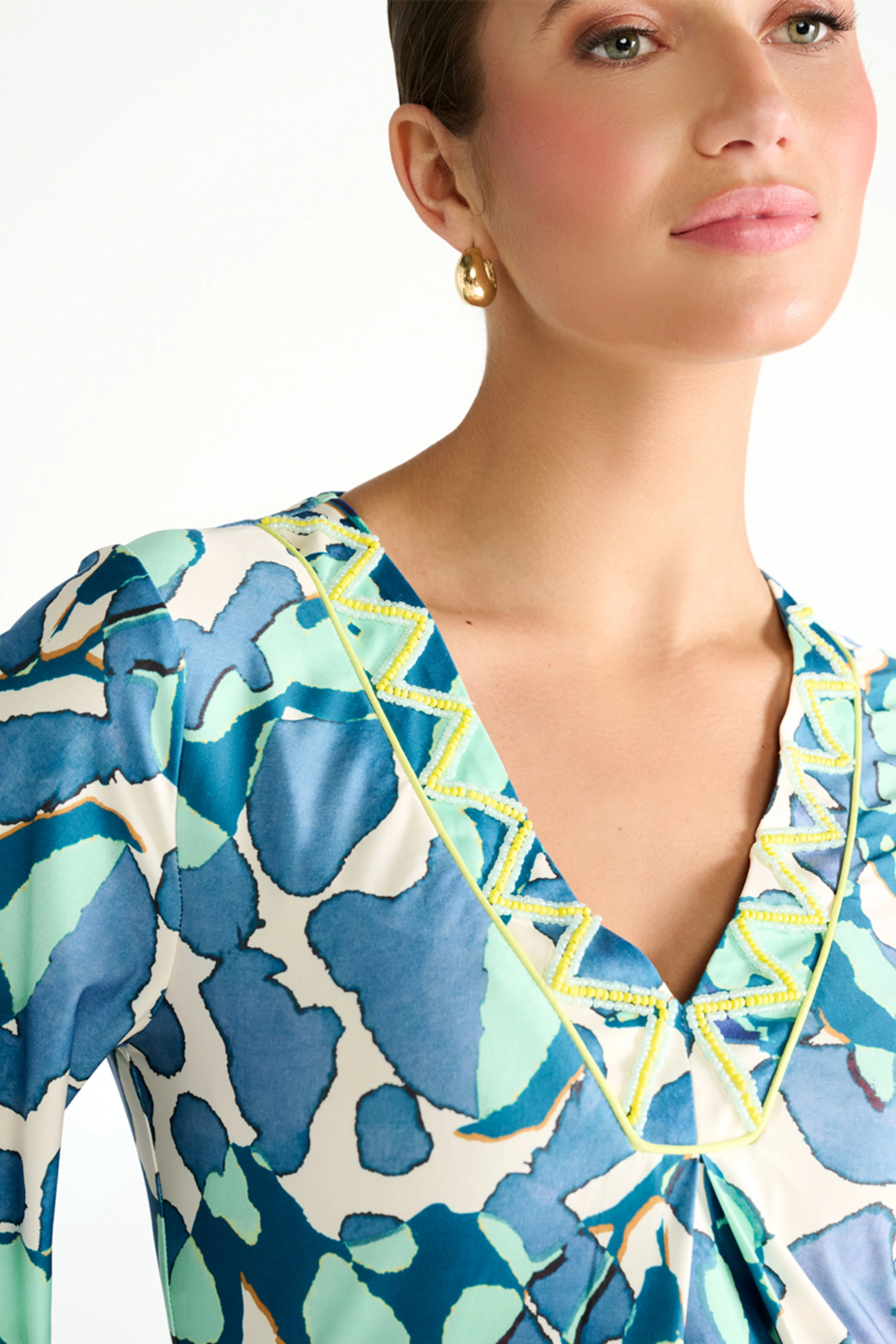 Jurk V-Hals Met Design C107-P120 - Image 3