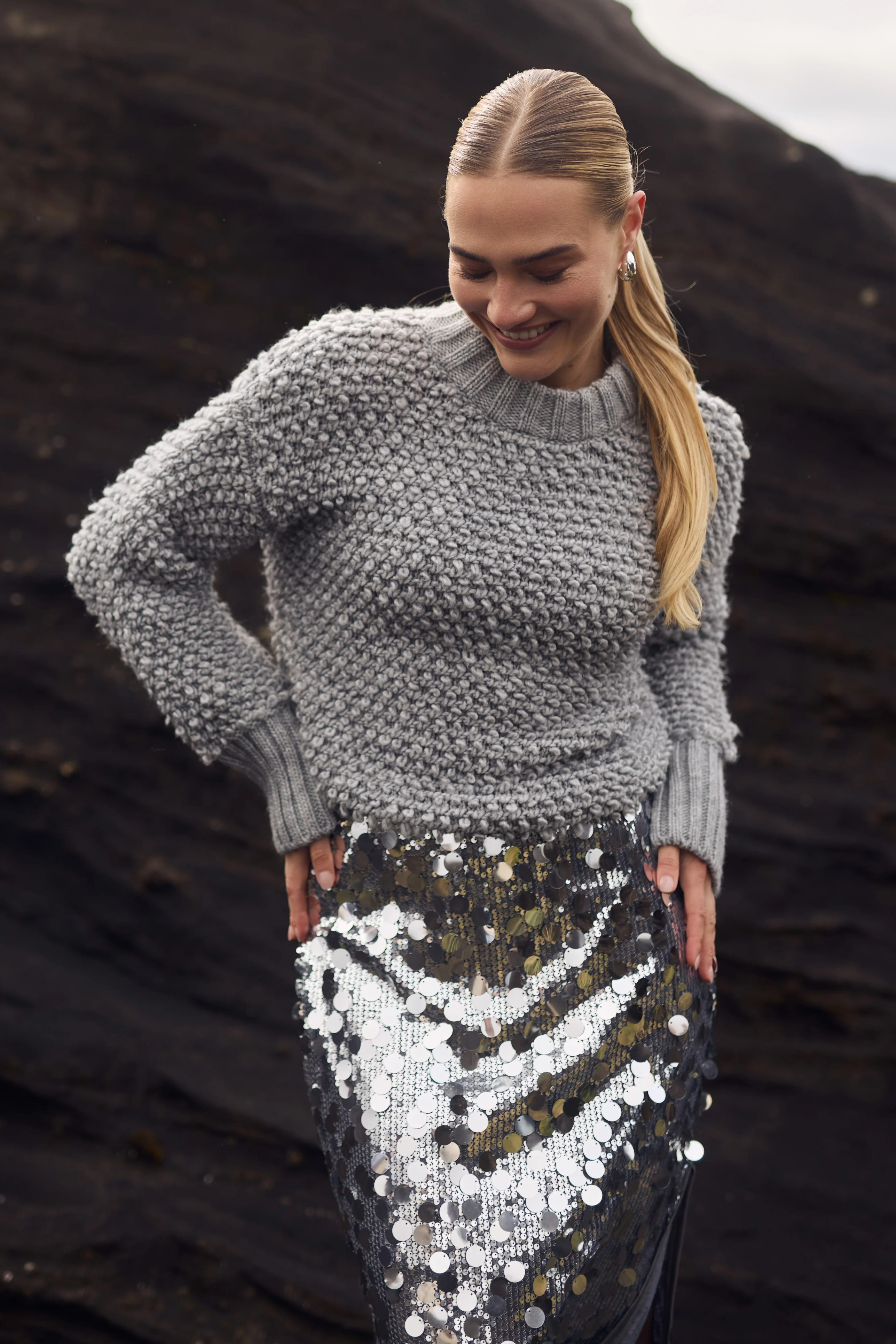 Rok Bella Paillet Silver NKF10002 - Image 8