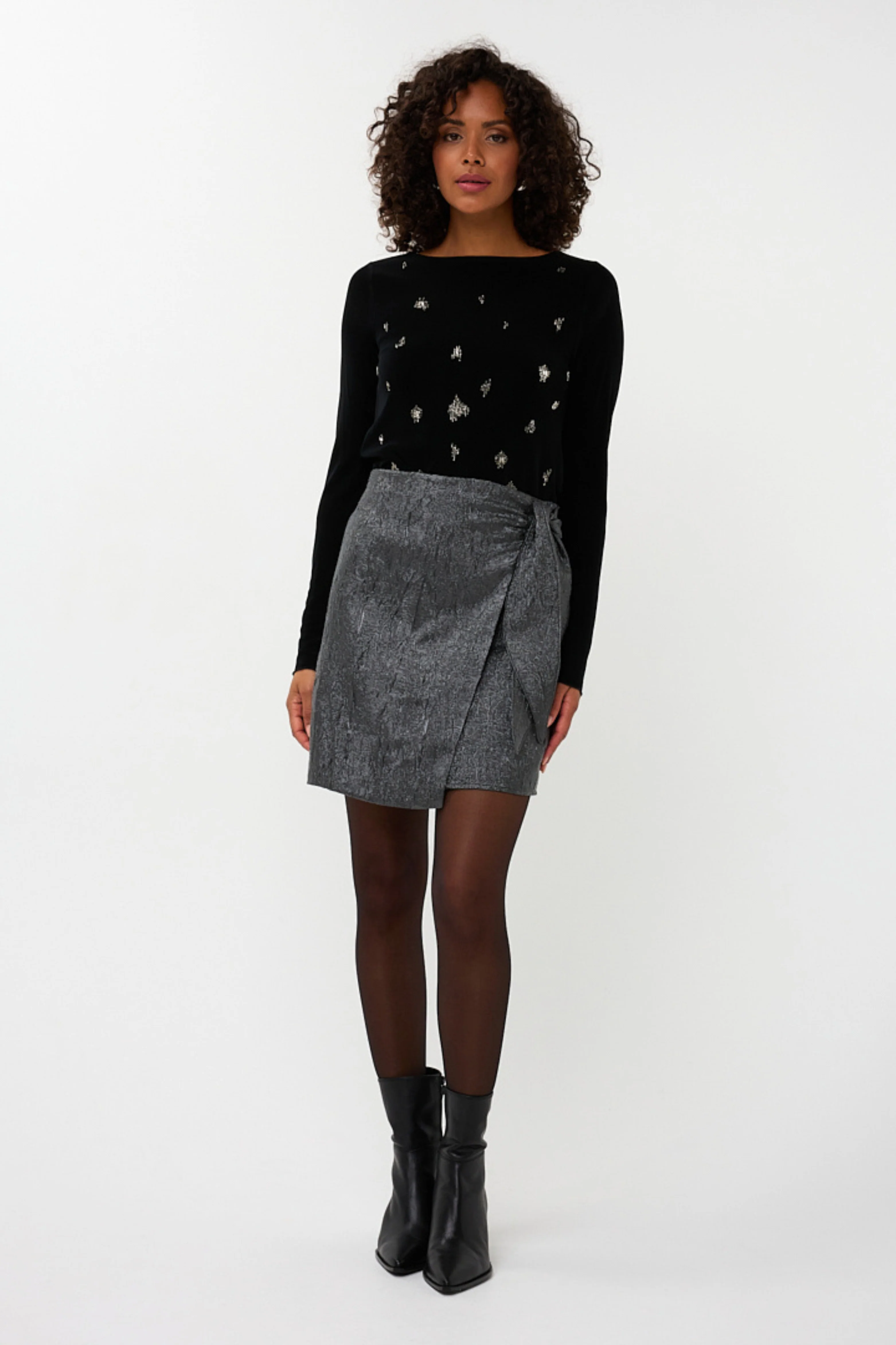 Rok Bow Crinkle Metallic Anthracite W25.09705 - Image 6