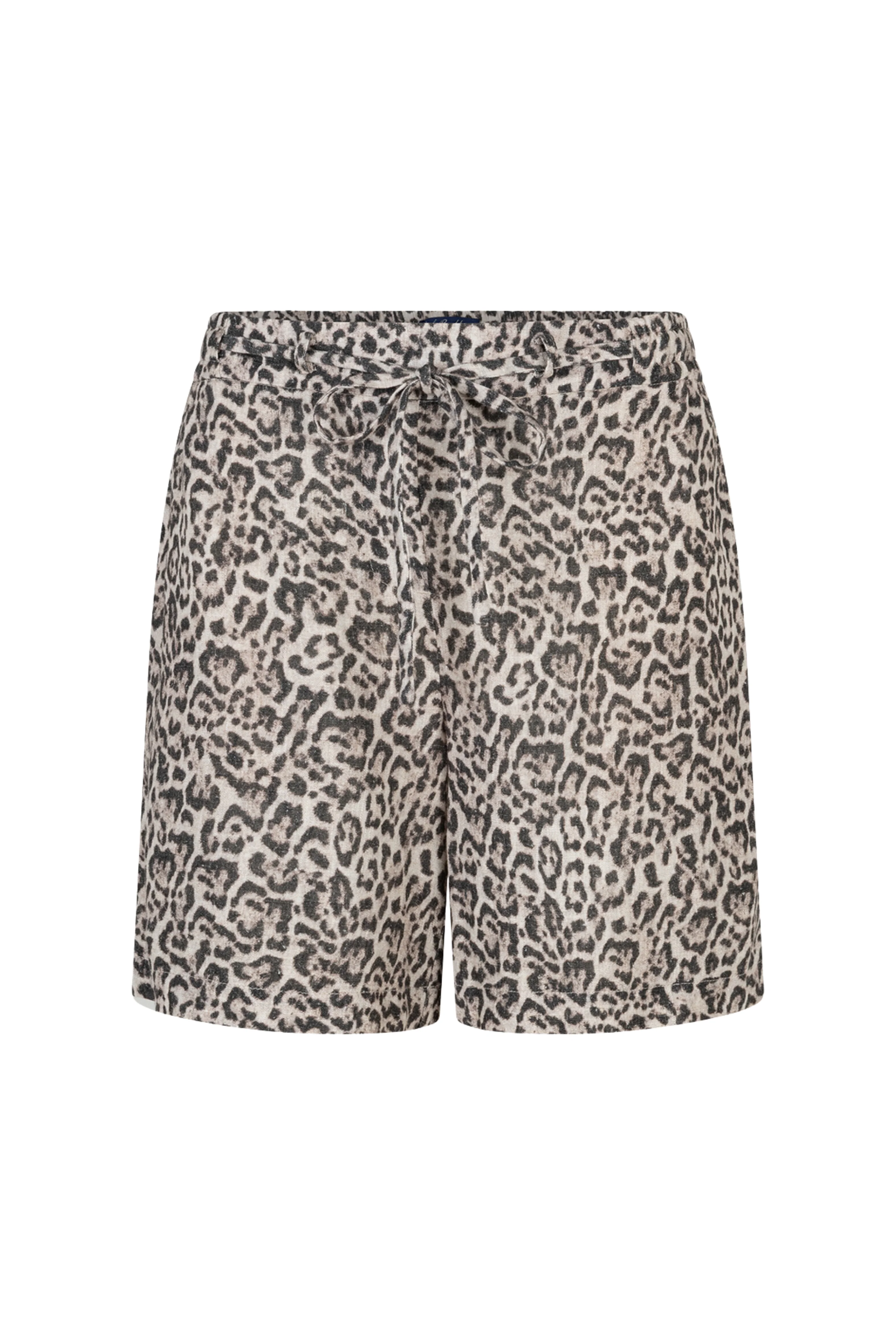 Short Claudette Linen Leopard Pebble SRB4937 - Image 2