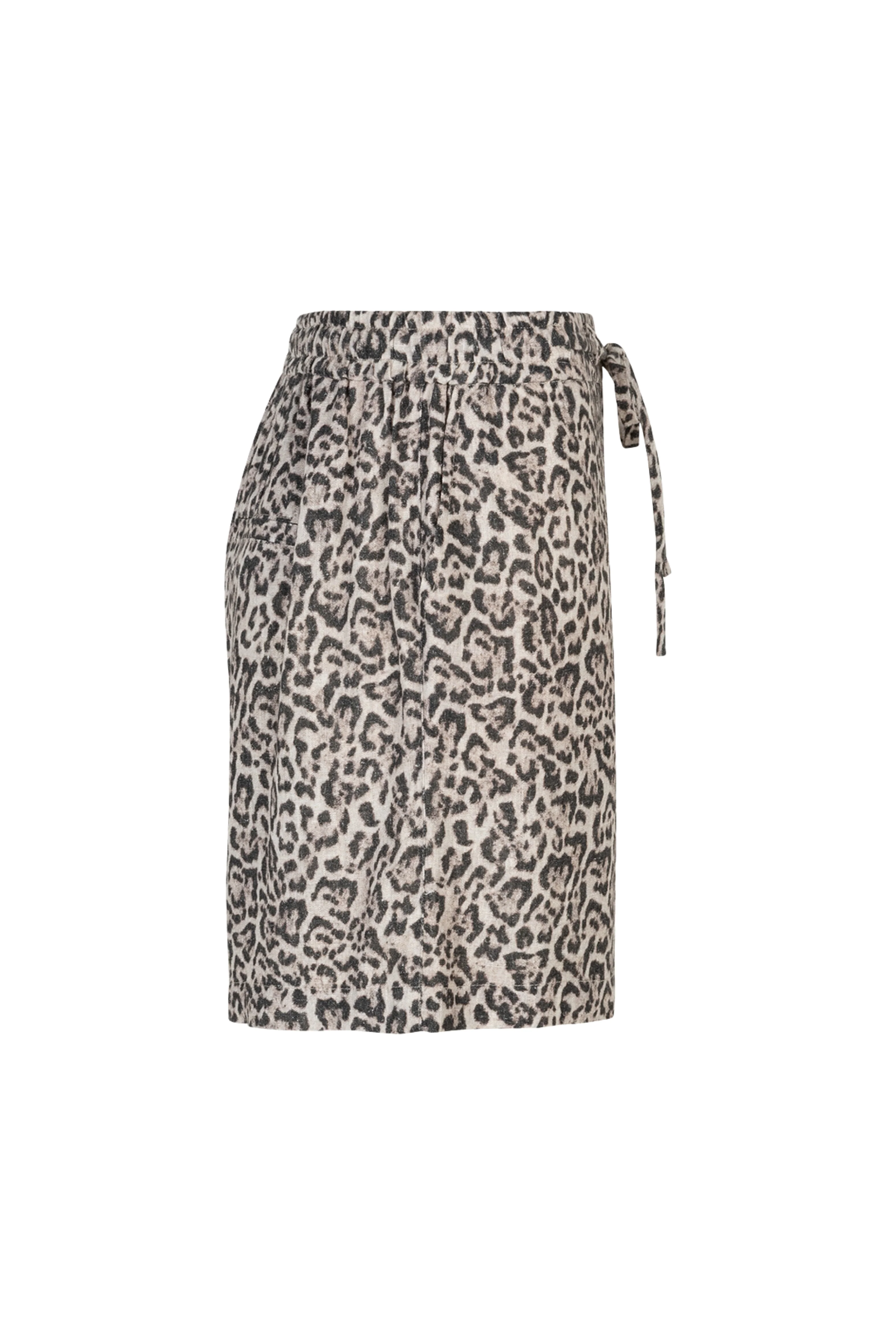Short Claudette Linen Leopard Pebble SRB4937 - Image 4