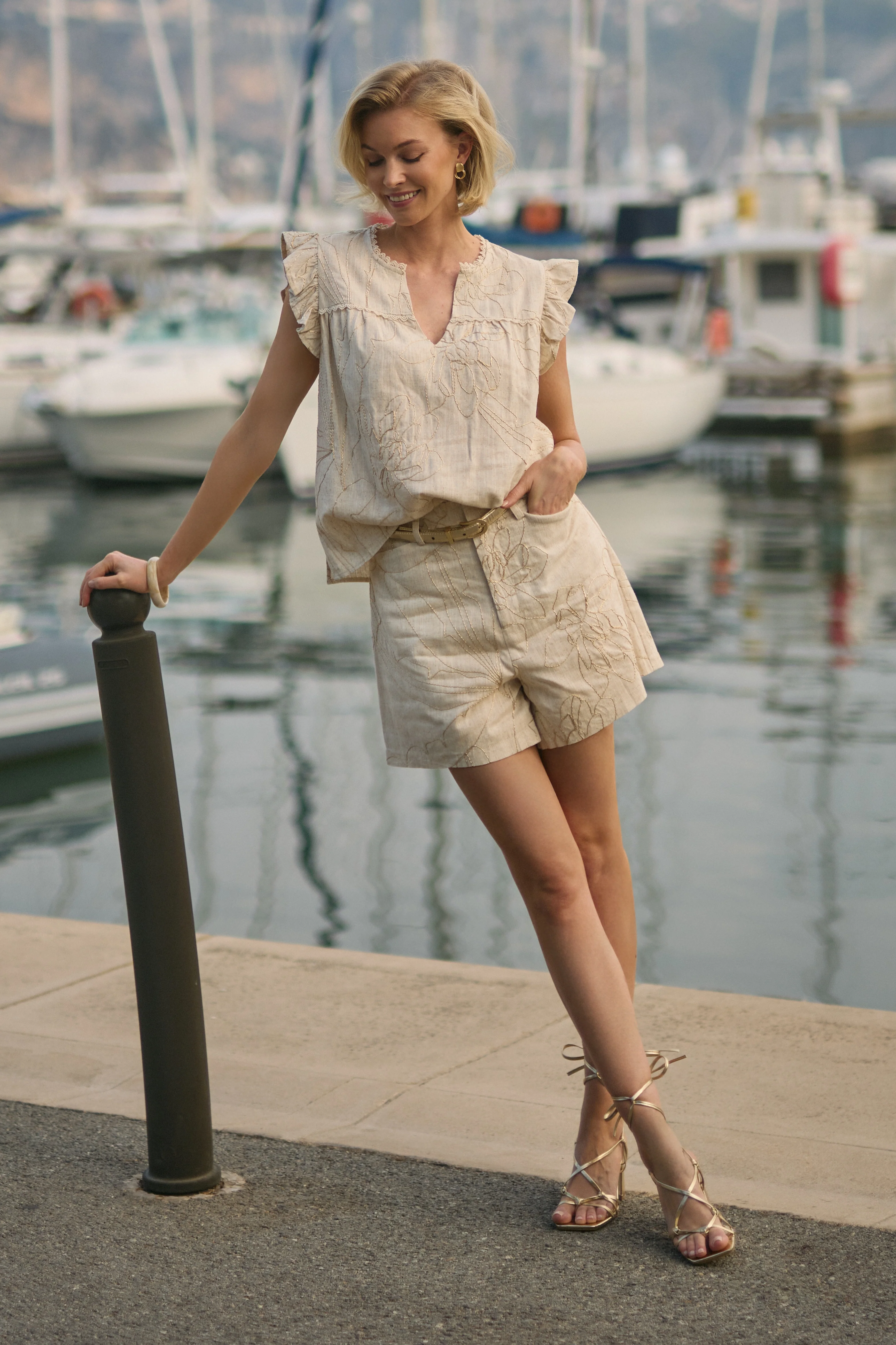 Top Lori Embroidery Sand NKS01118 - Image 9