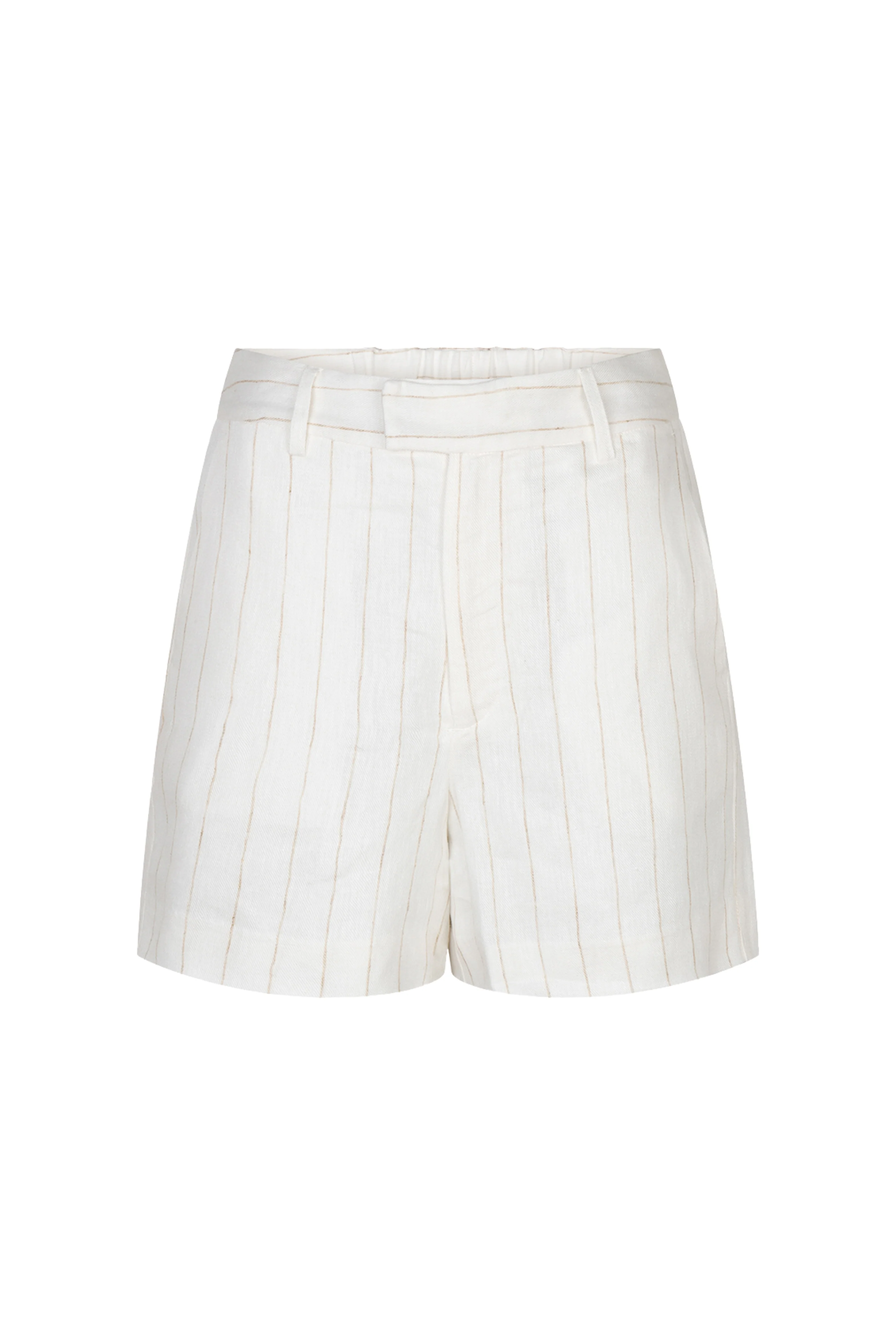 Short Linen Striped Offwhite Sand HS26.17203 - Image 2