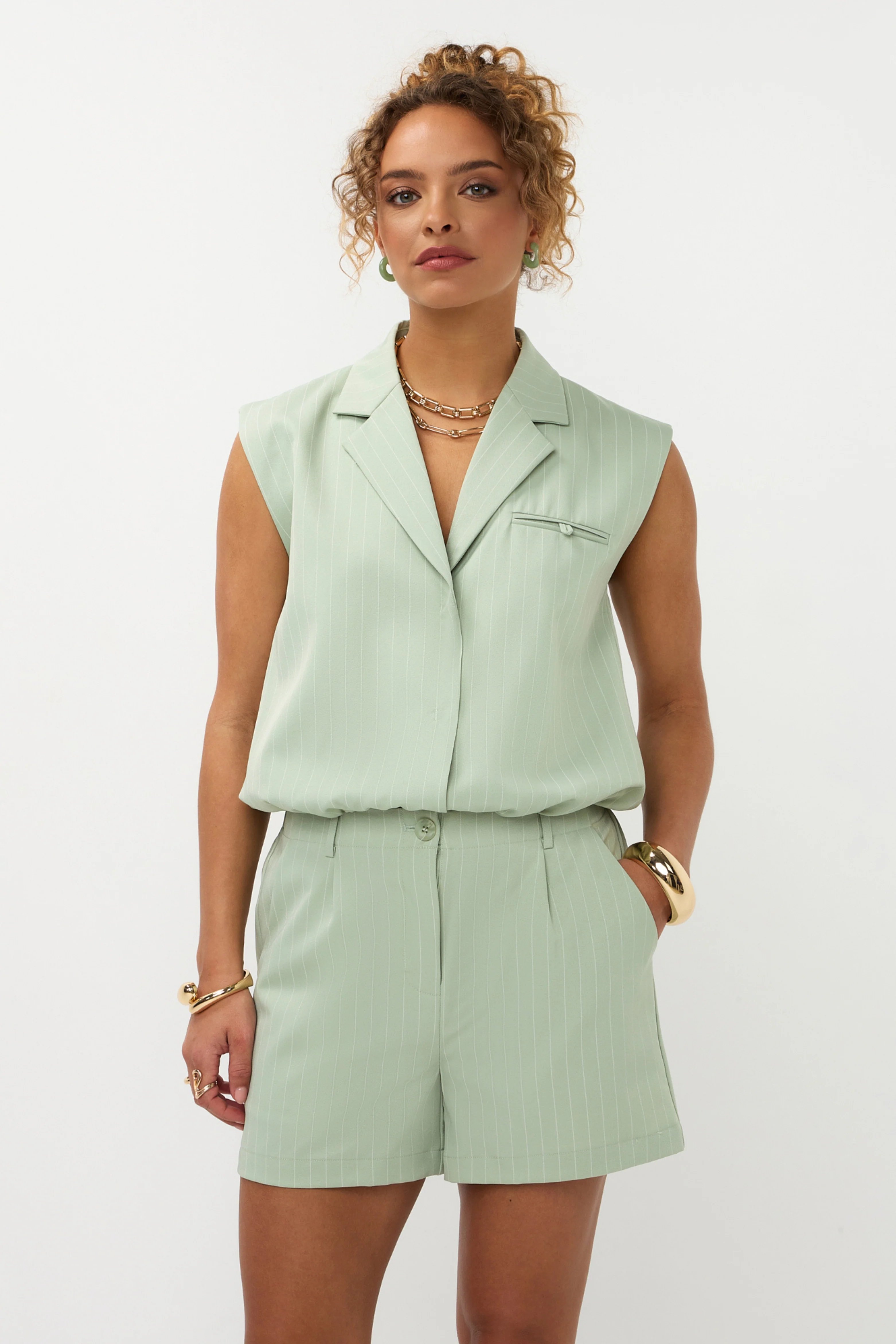 Short Sibel Sage Green - Image 7