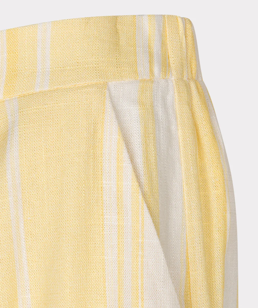 Short Striped Linen Offwhite Lemon HS26.28218 - Image 17