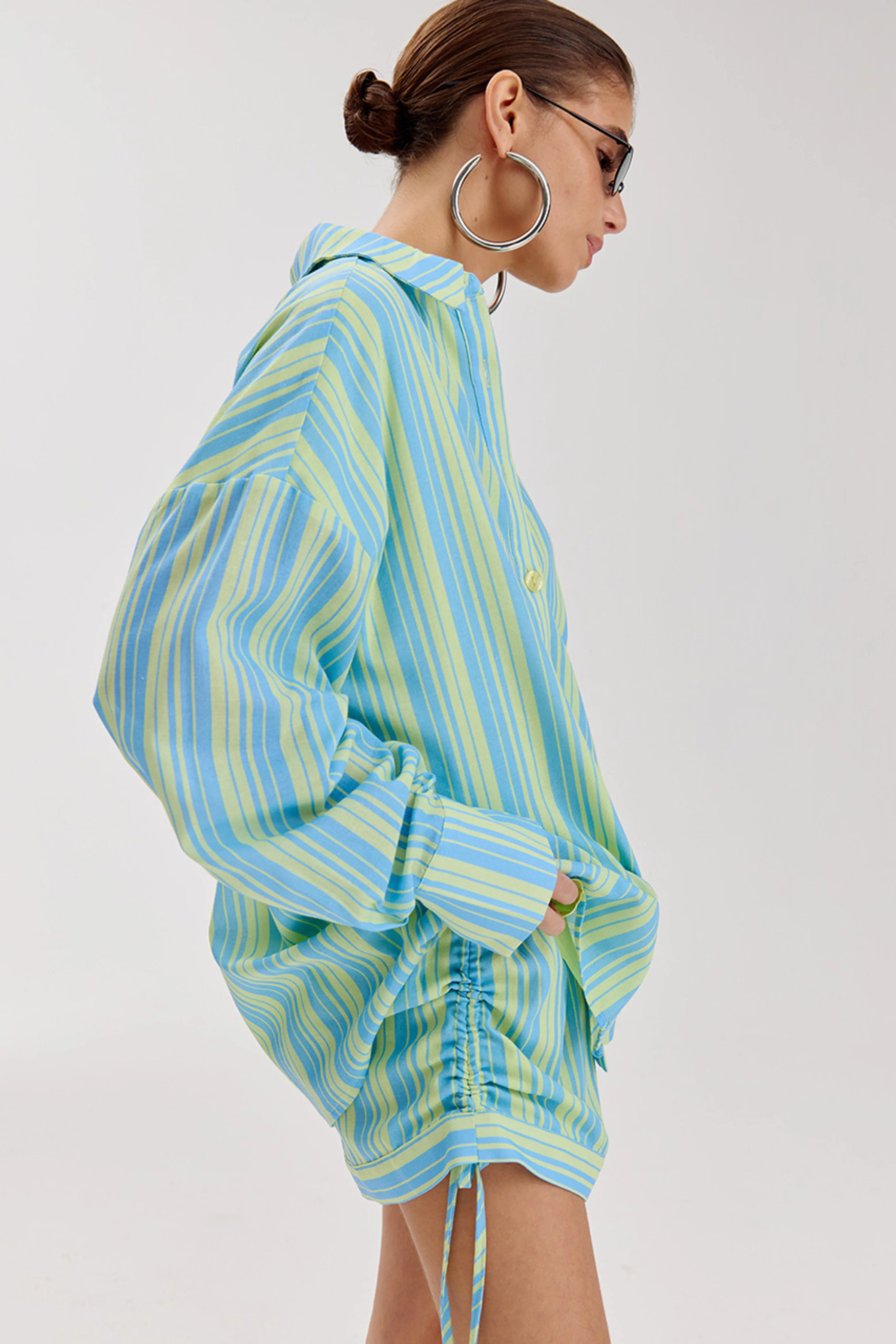 Short Yessie Blue Yellow Stripe HS6P110 - Image 3