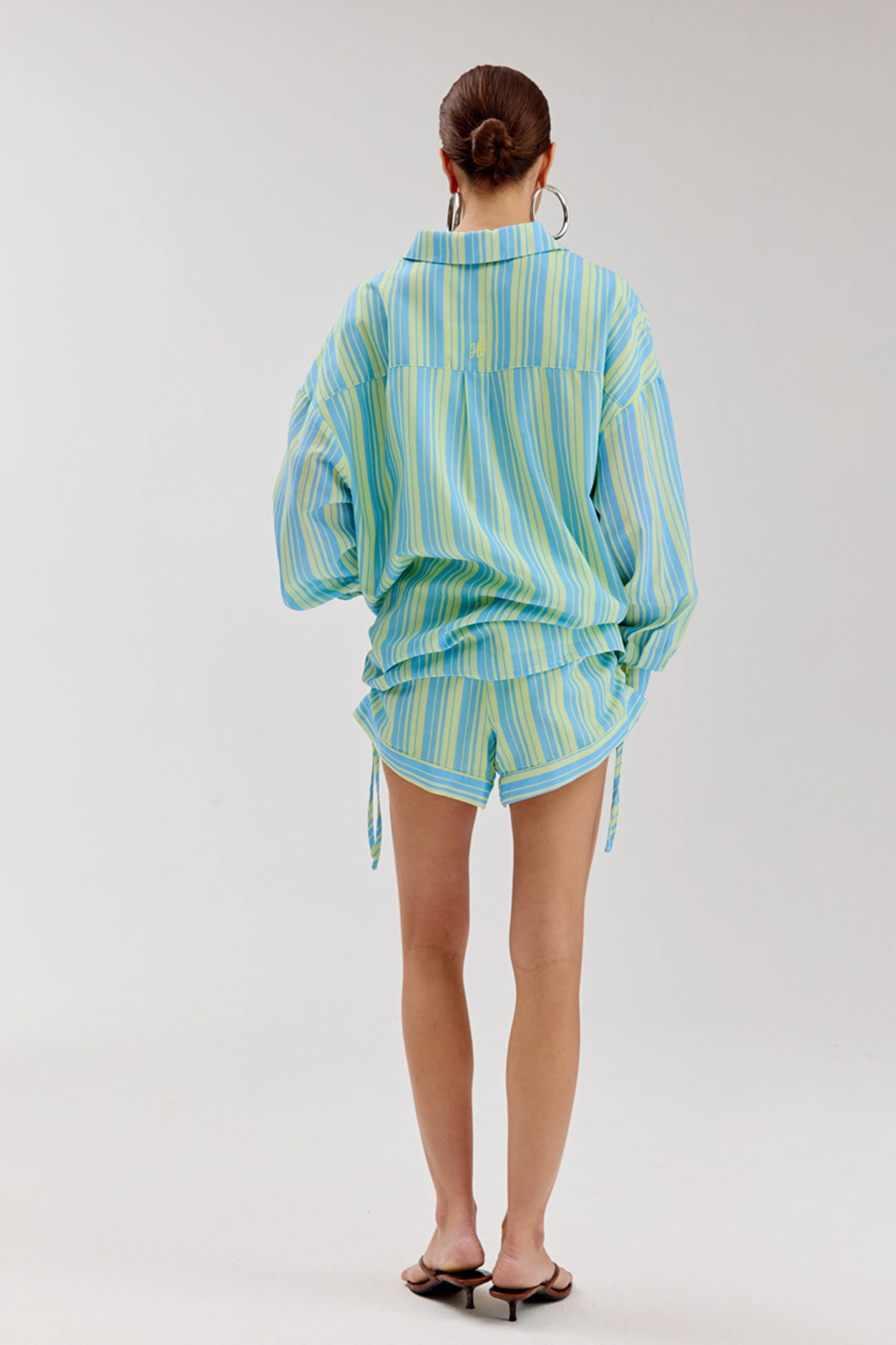 Short Yessie Blue Yellow Stripe HS6P110 - Image 5