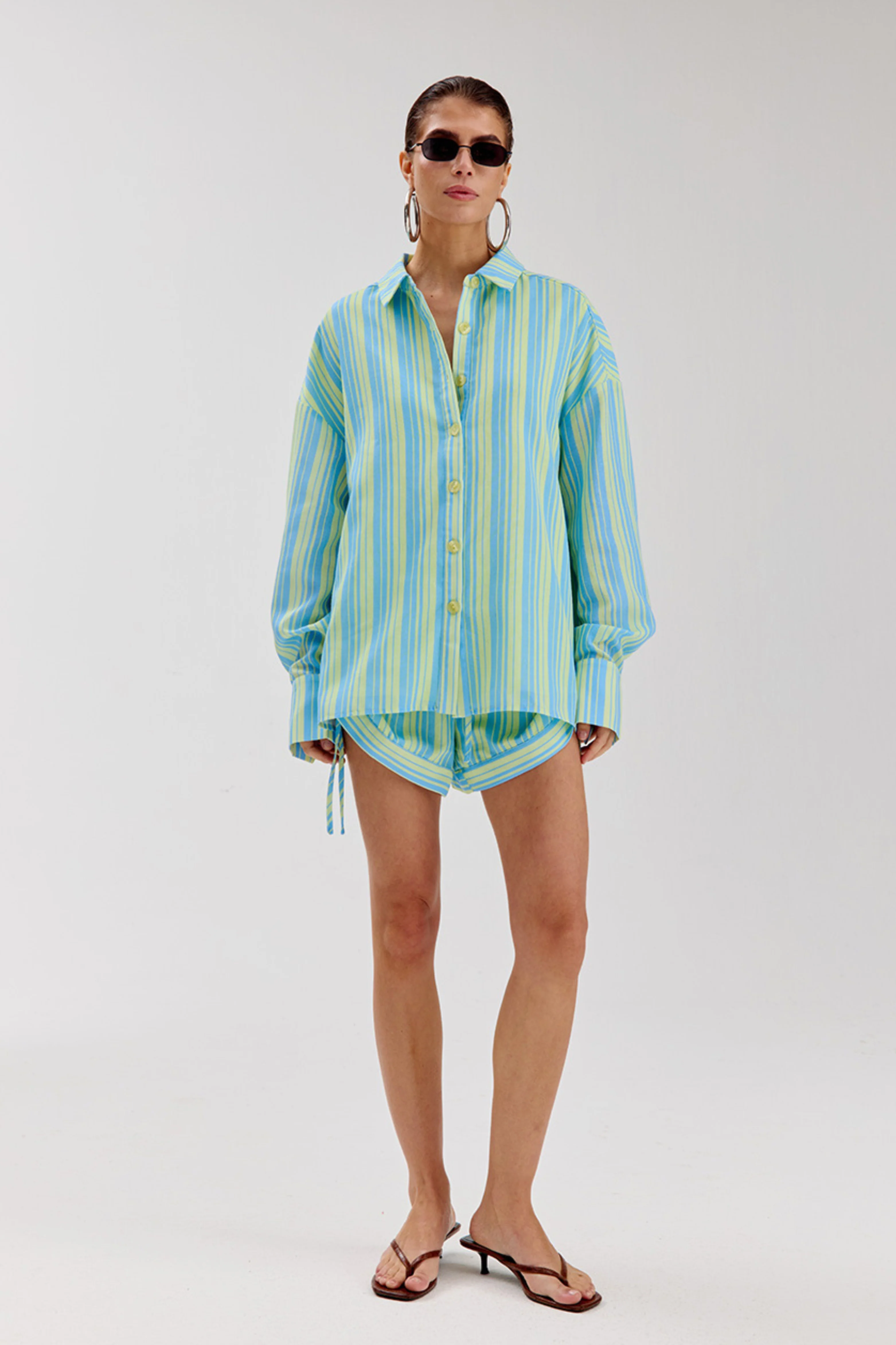 Short Yessie Blue Yellow Stripe HS6P110 - Image 6