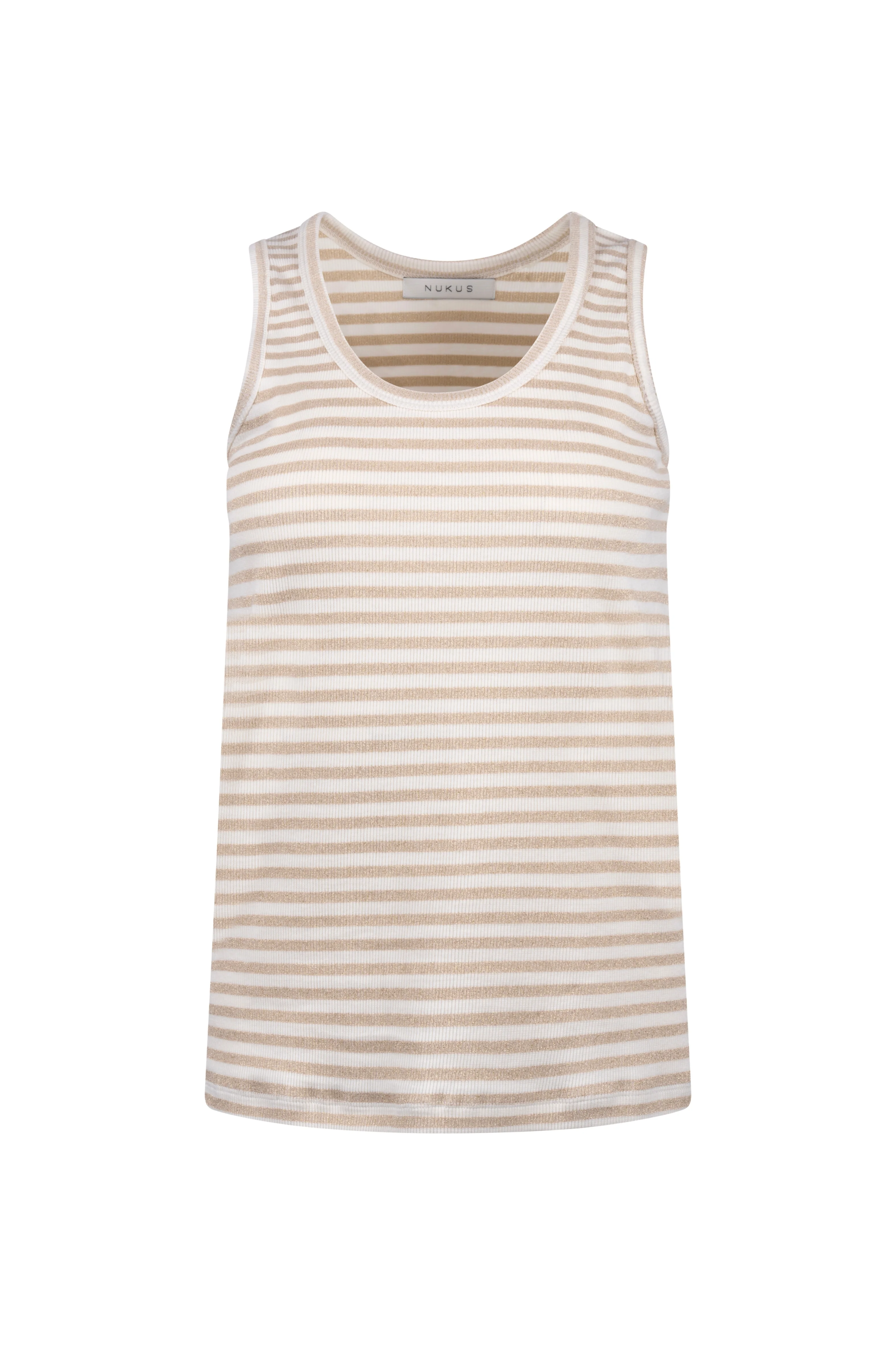 Singlet Steffie Lurex Offwhite Gold NKS01168 - Image 2
