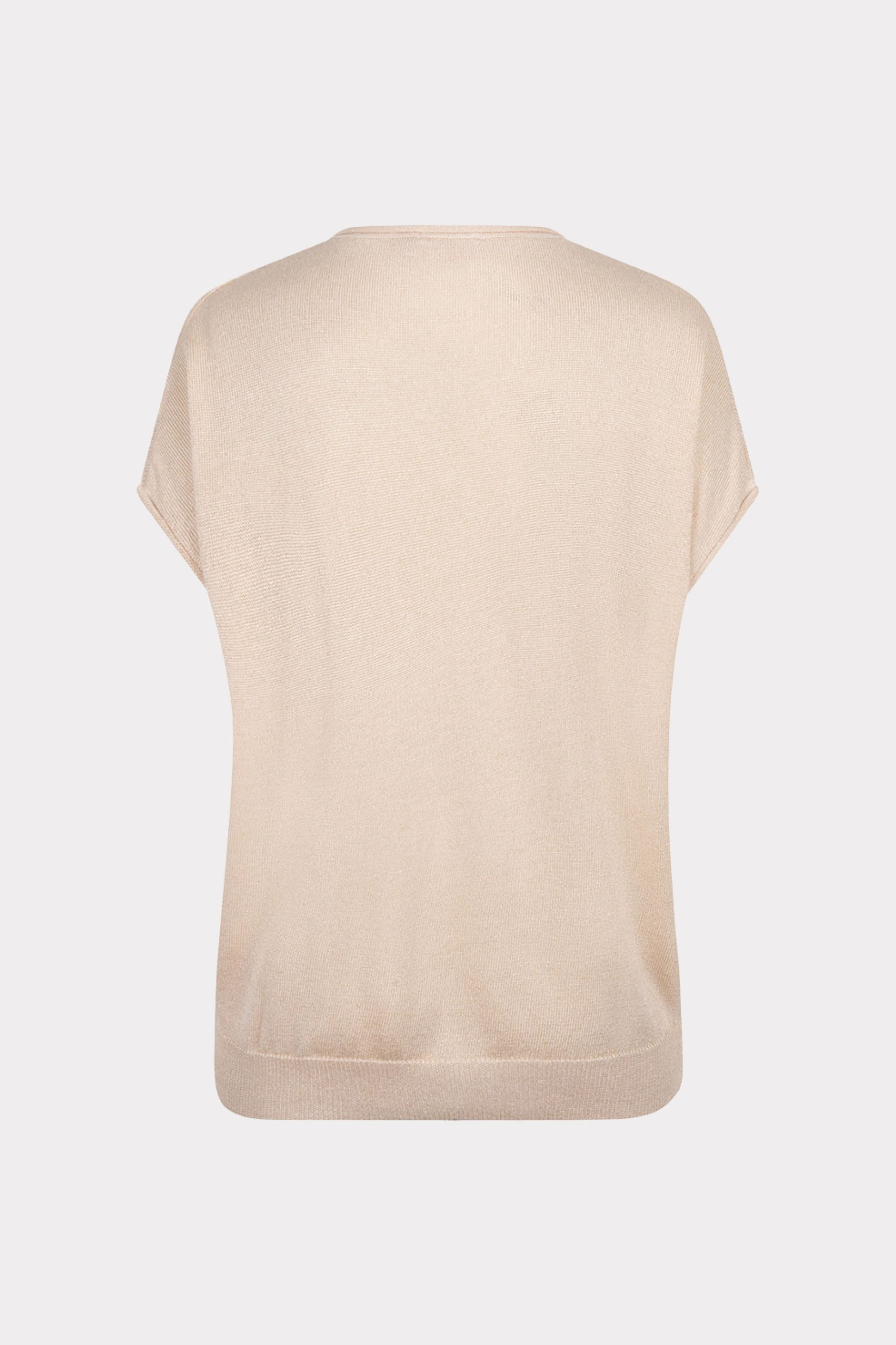 Sweater Batwing V-neck Lurex Ivory SP25.31004 - Image 3