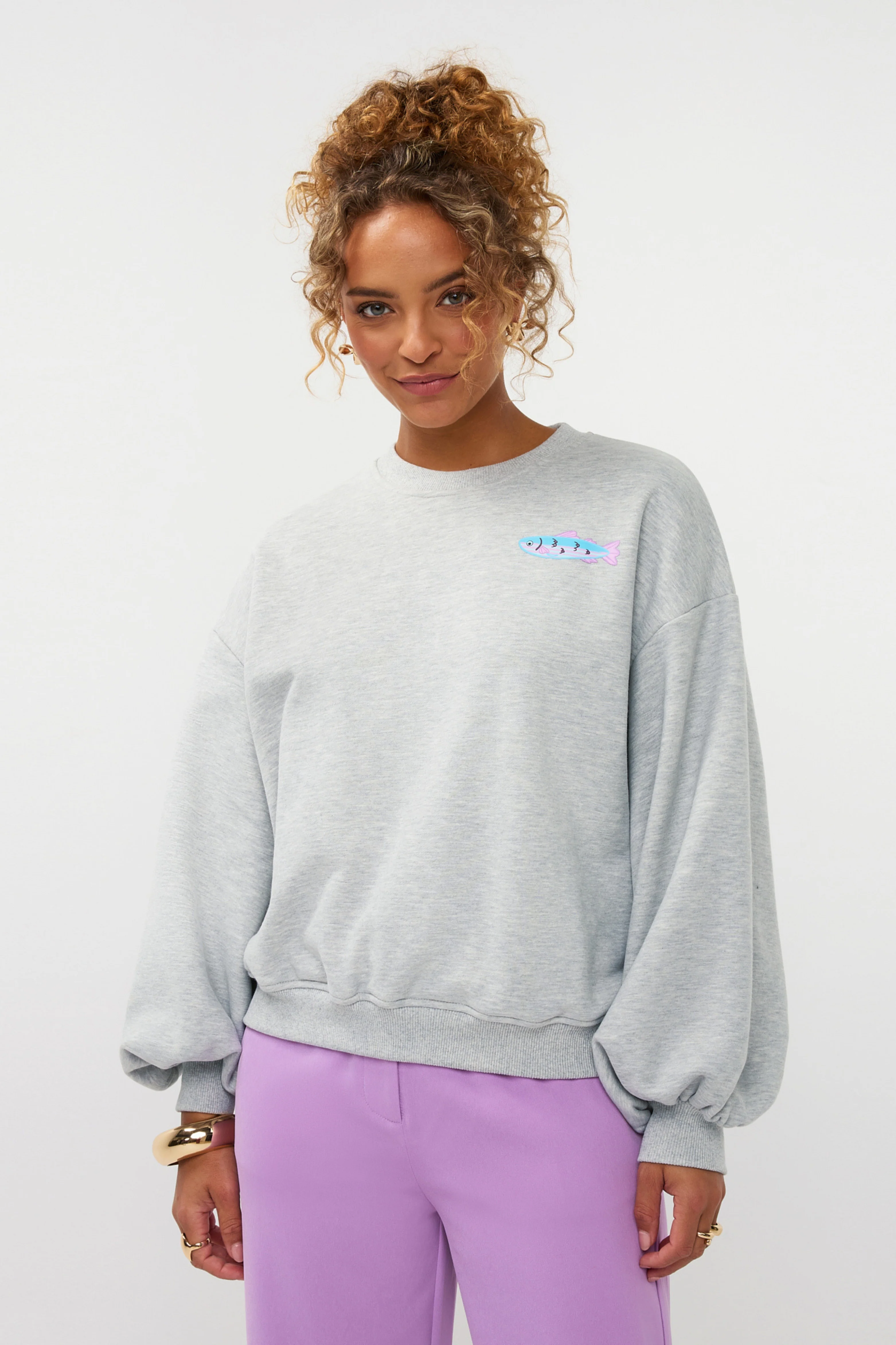 Sweater Catch Me Grey Melange - Image 2