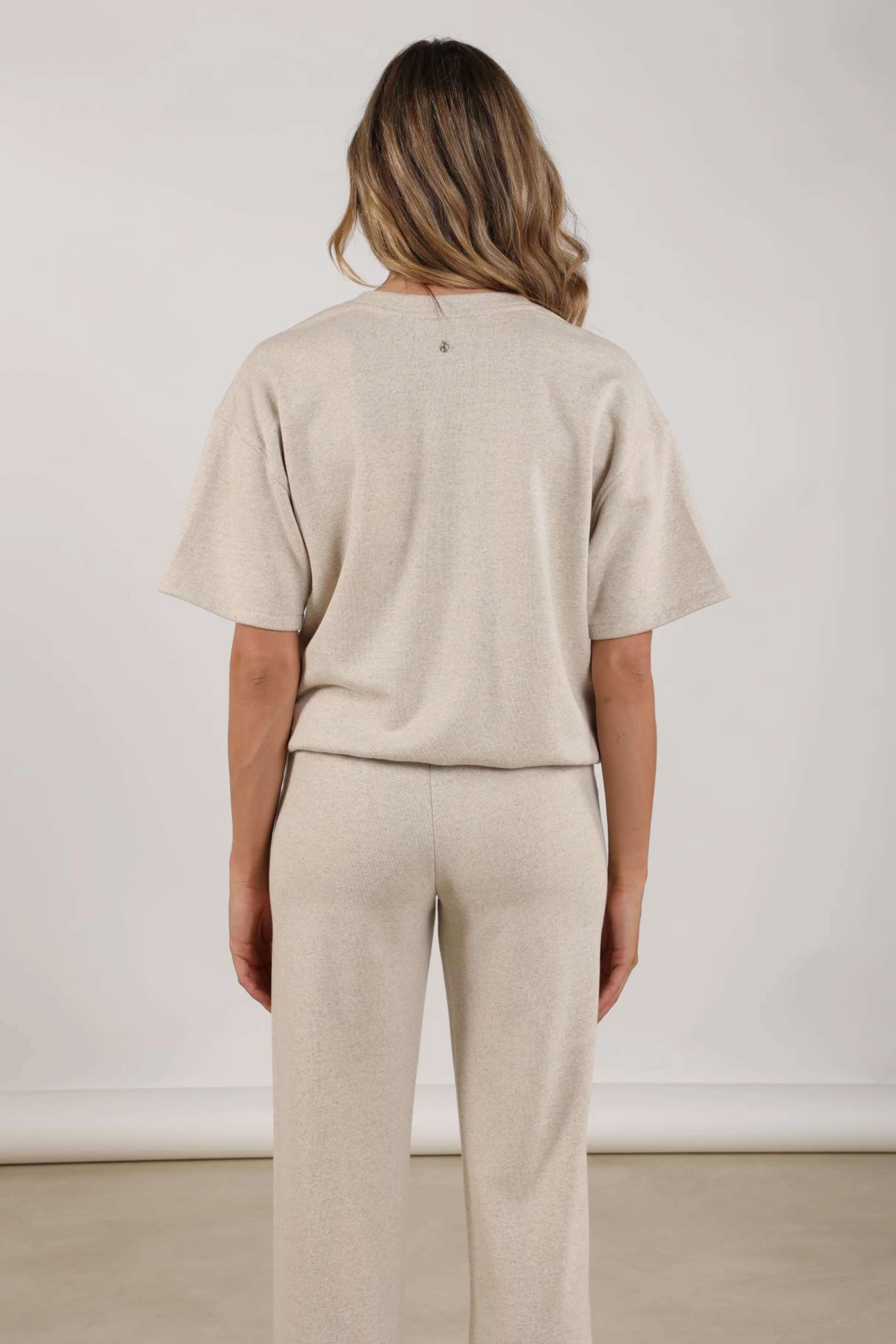 Sweater Cici Lurex V-neck Sand NKS03065 - Image 6