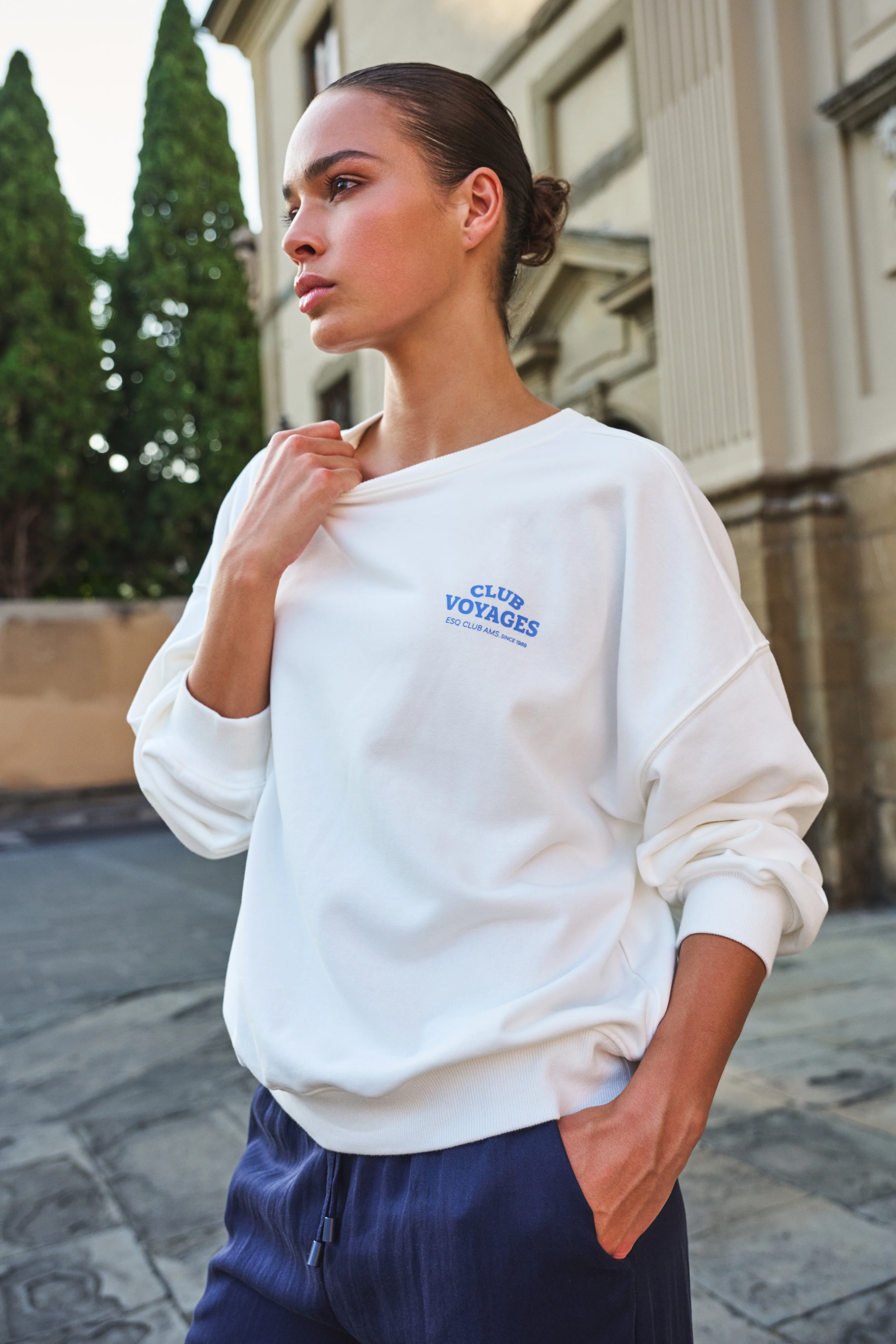 Sweater Cities Offwhite Blue SP26.05019