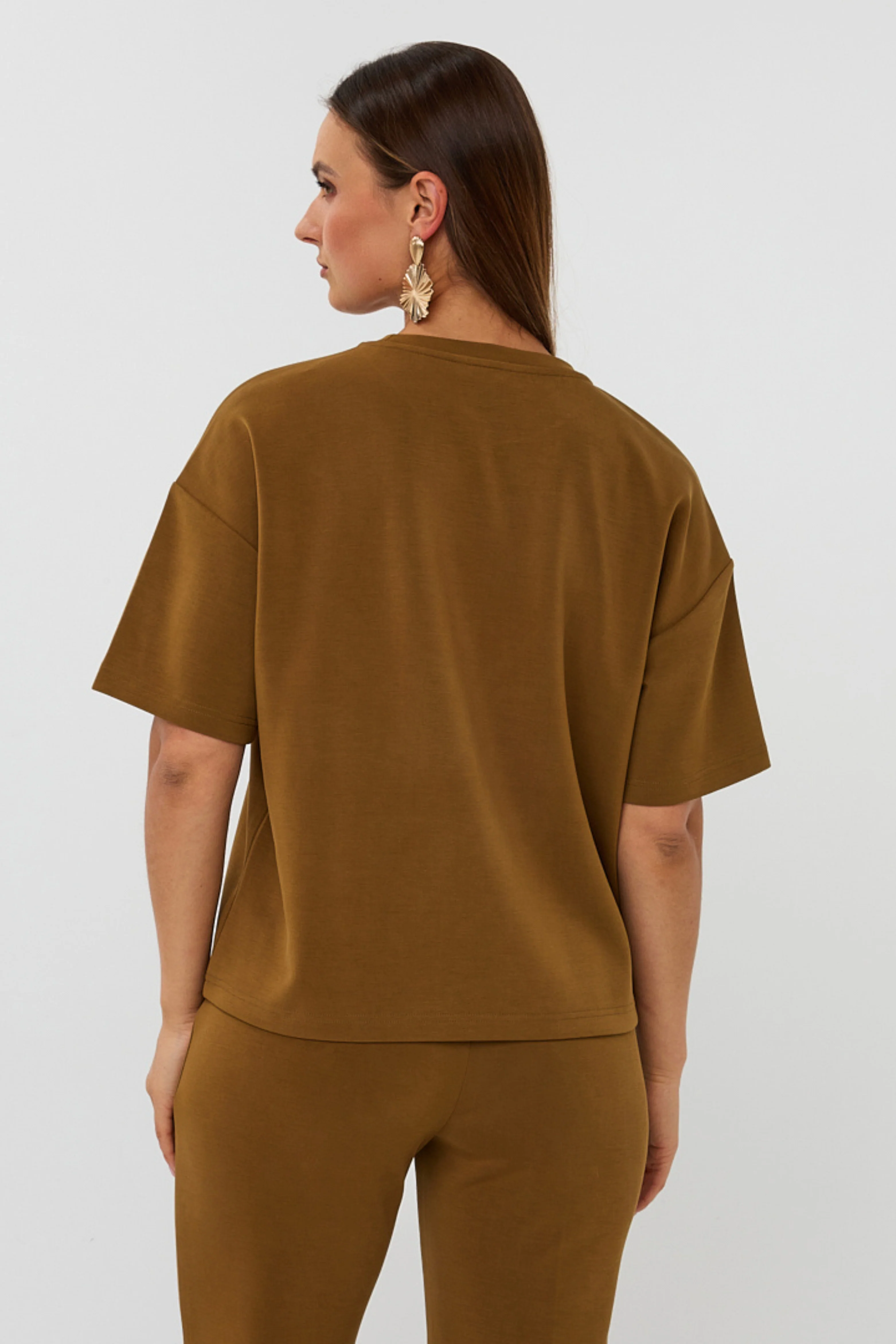 T-shirt Oversized Modal Olive F25.05505 - Image 2