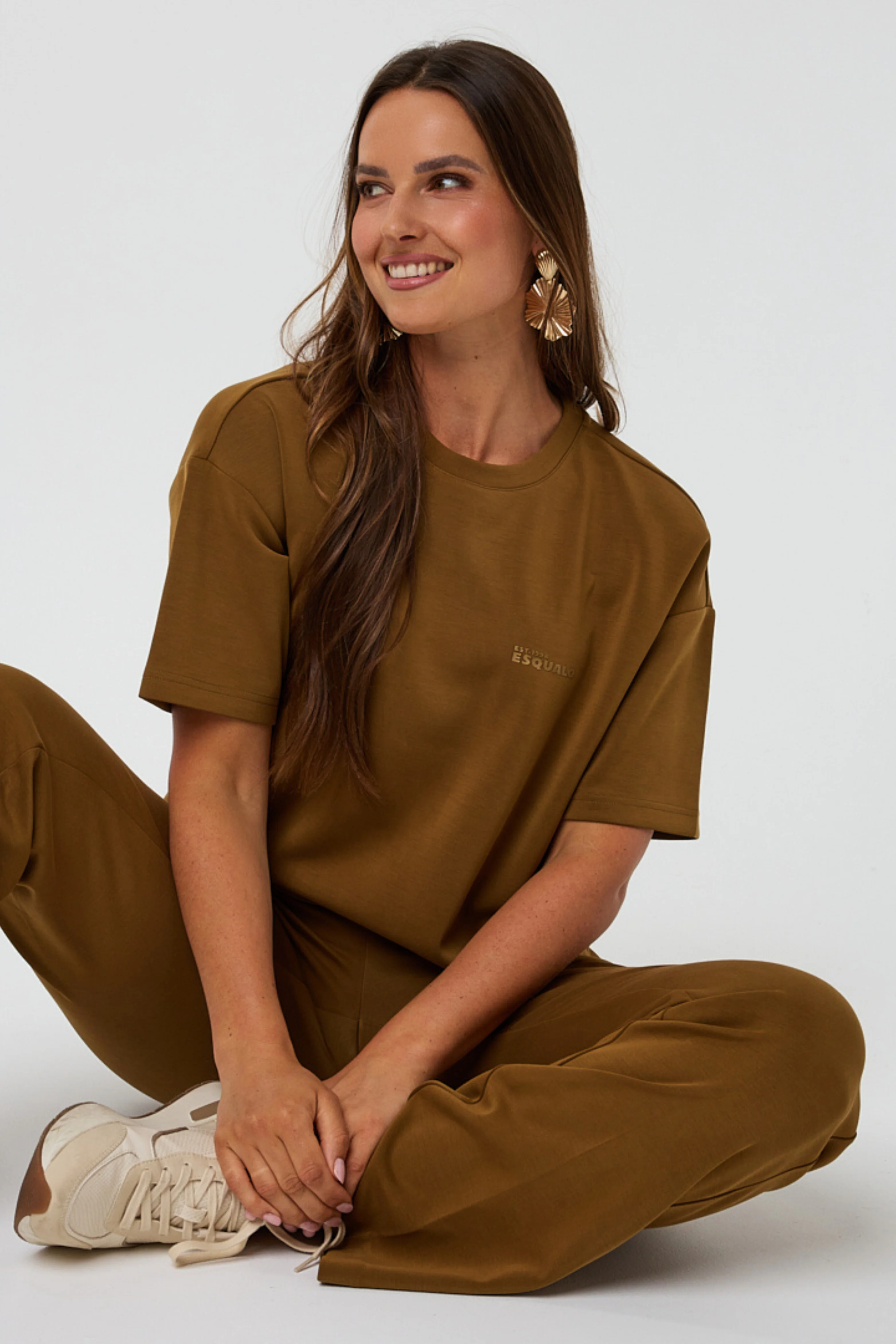 T-shirt Oversized Modal Olive F25.05505 - Image 6