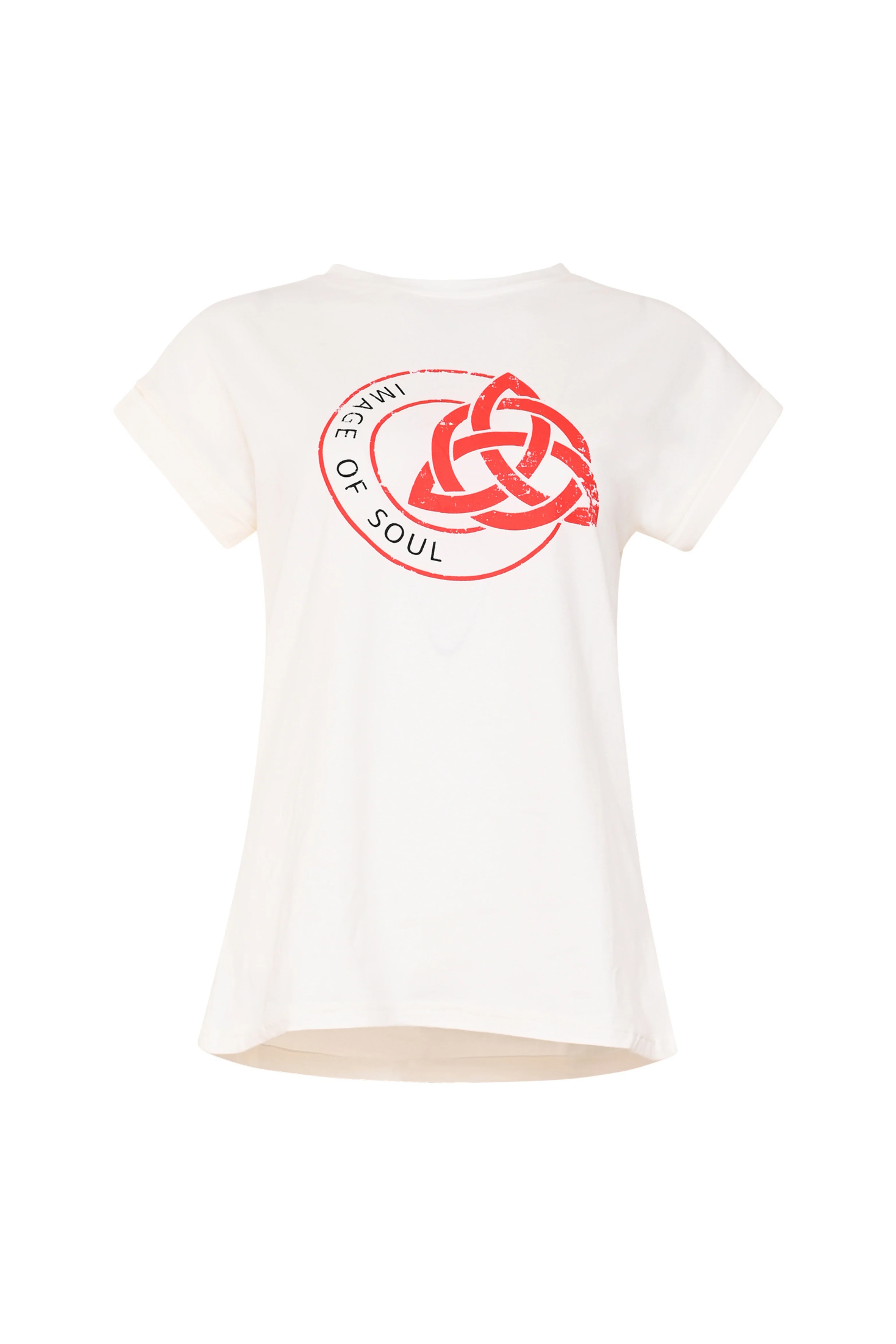 T-shirt Sana Offwhite Red