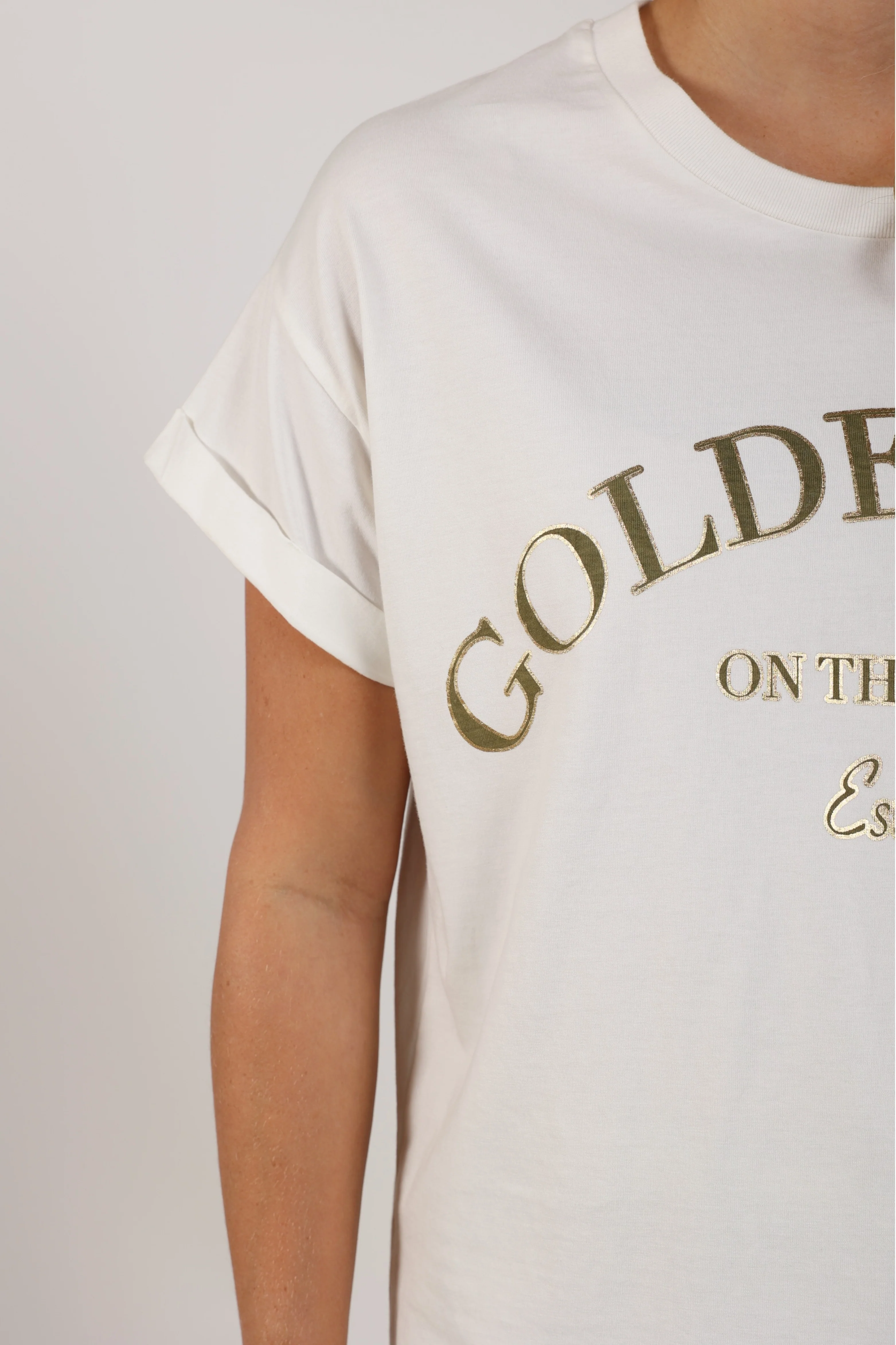 T-shirt Sanne Golden Days Offwhite Army NKS04023 - Image 7