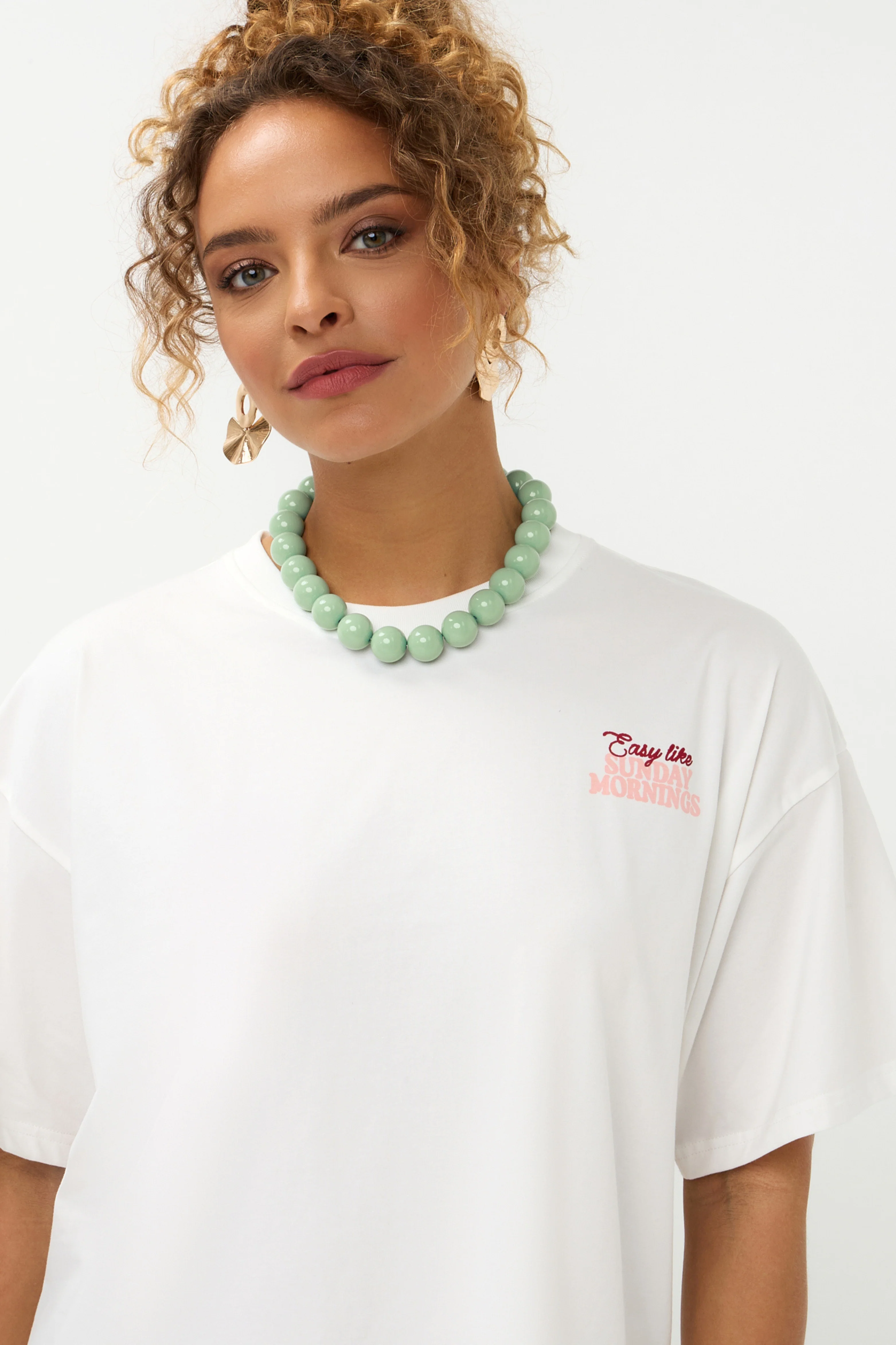 T-shirt Sunday Mornings Offwhite - Image 4