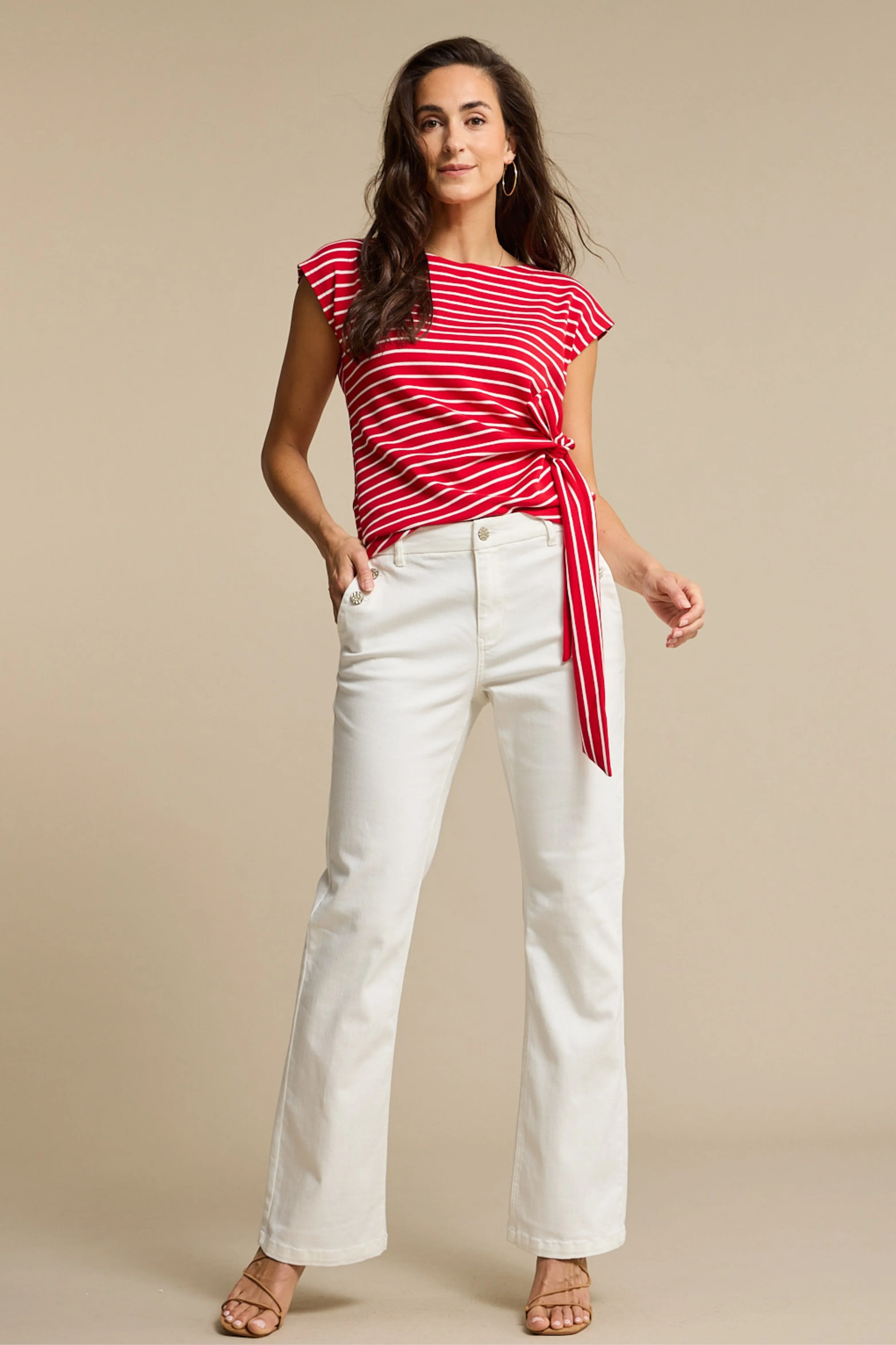 T-shirt Terry Stripe Knot Red SRB4759 - Image 6