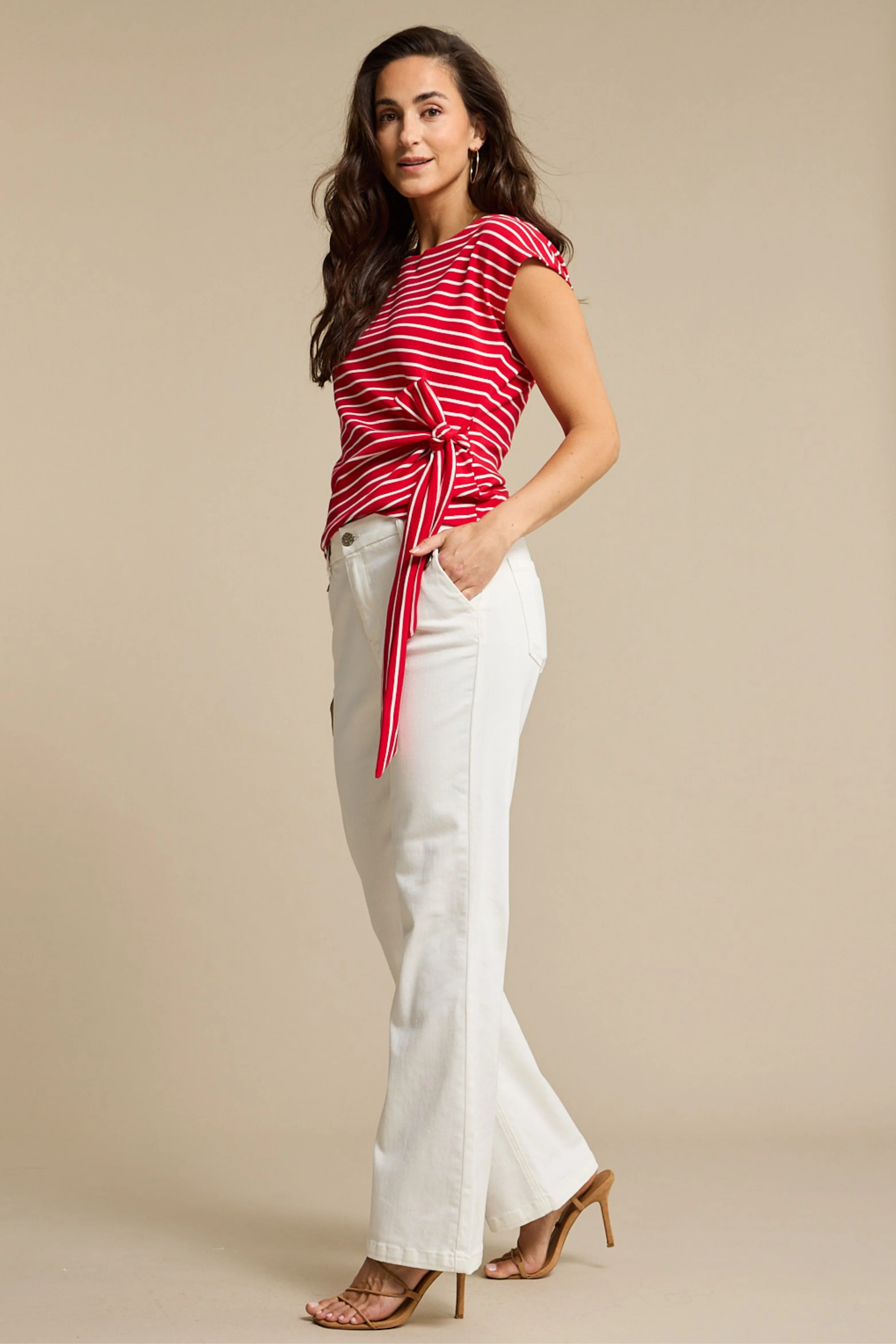 T-shirt Terry Stripe Knot Red SRB4759 - Image 7