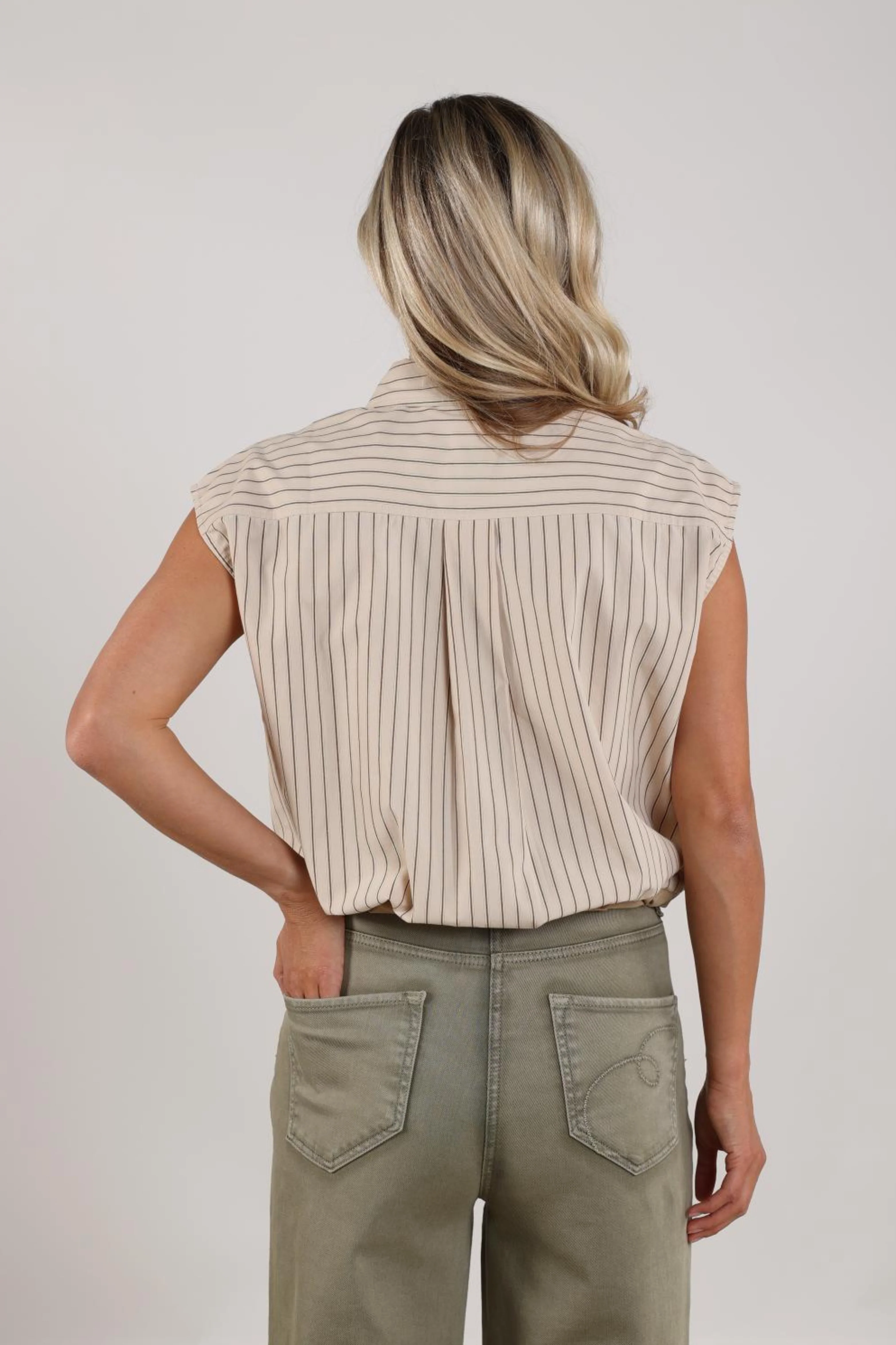 Top Abby Stripe Sand NKS01144 - Image 6