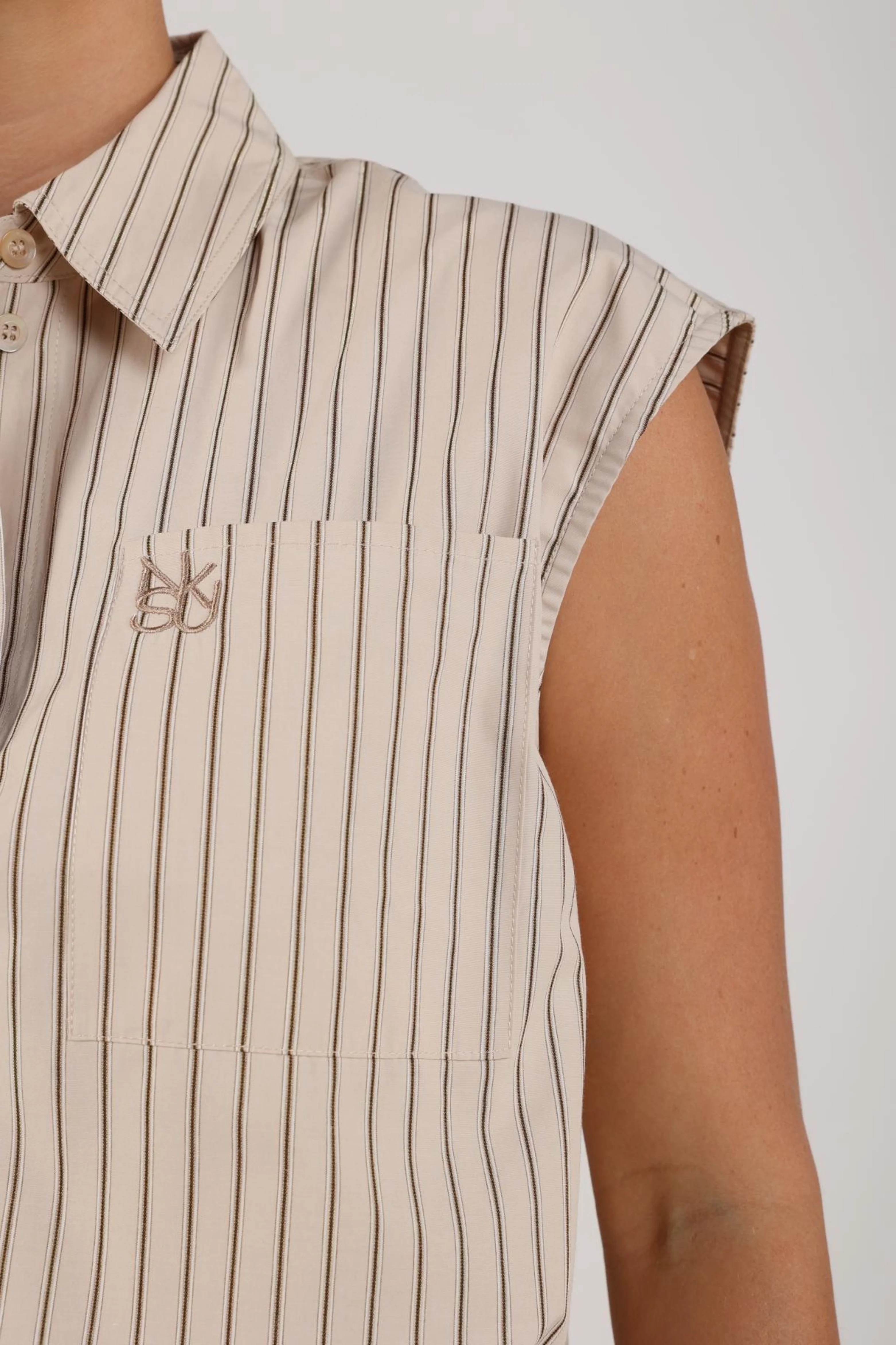 Top Abby Stripe Sand NKS01144 - Image 8