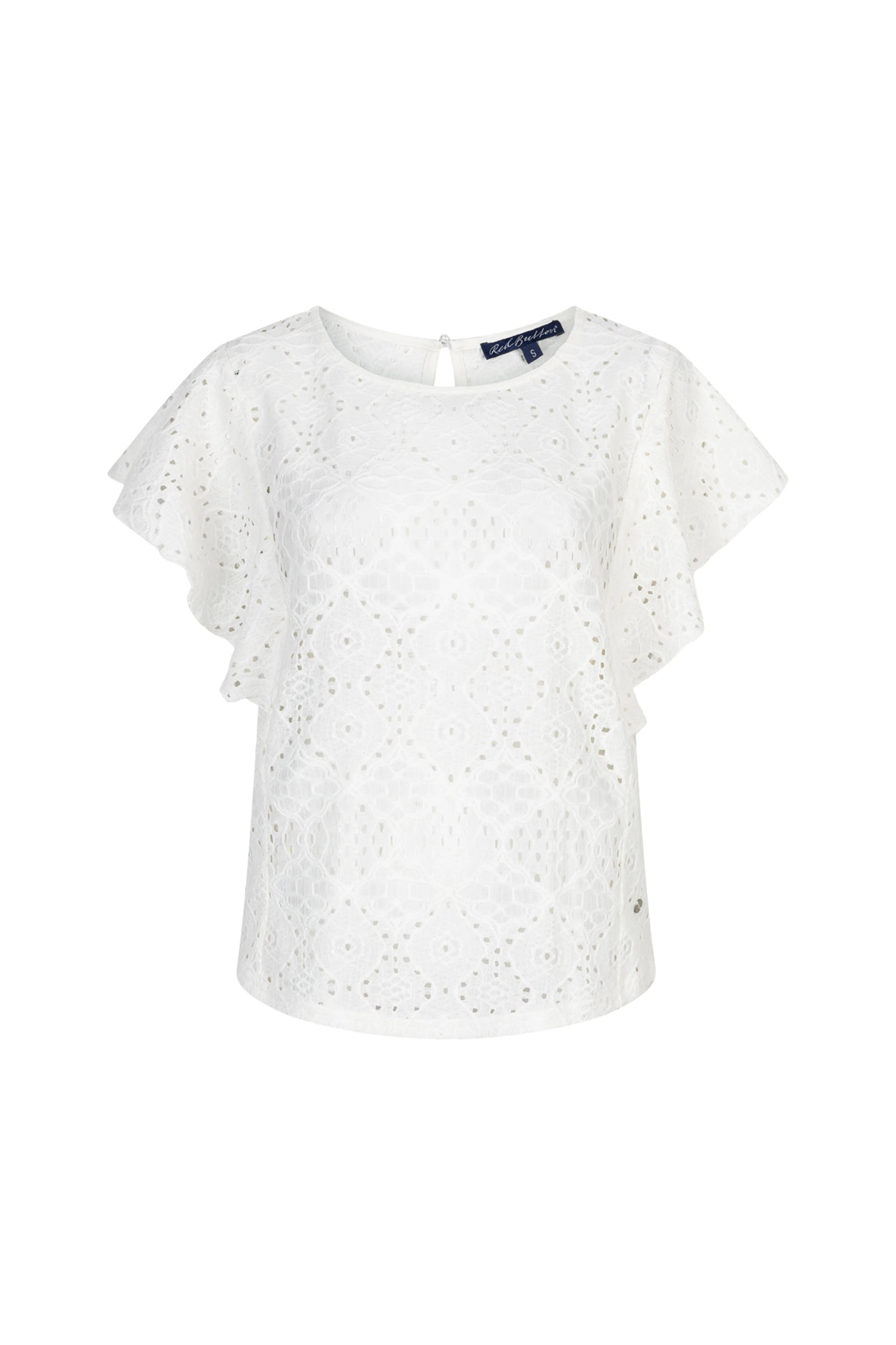 Top Ajour Ruffle Sleeve Ecru SRB4778 - Image 4